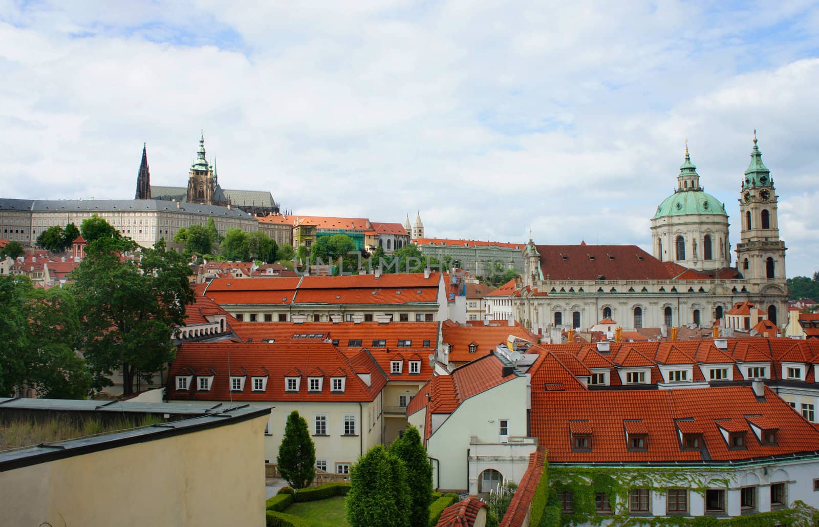 Beautiful unusual panorama of Prague 