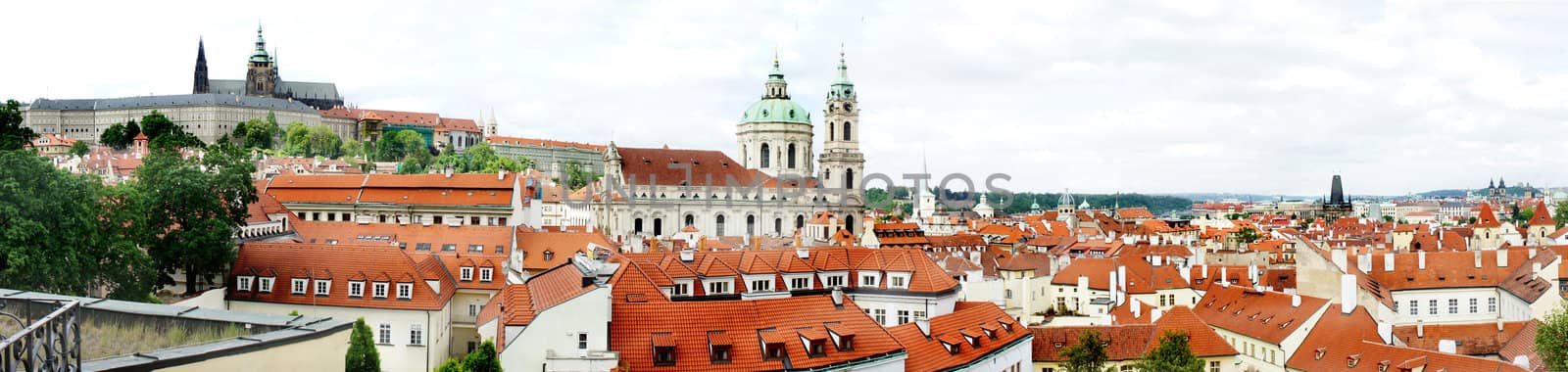 Beautiful unusual panorama of Prague  