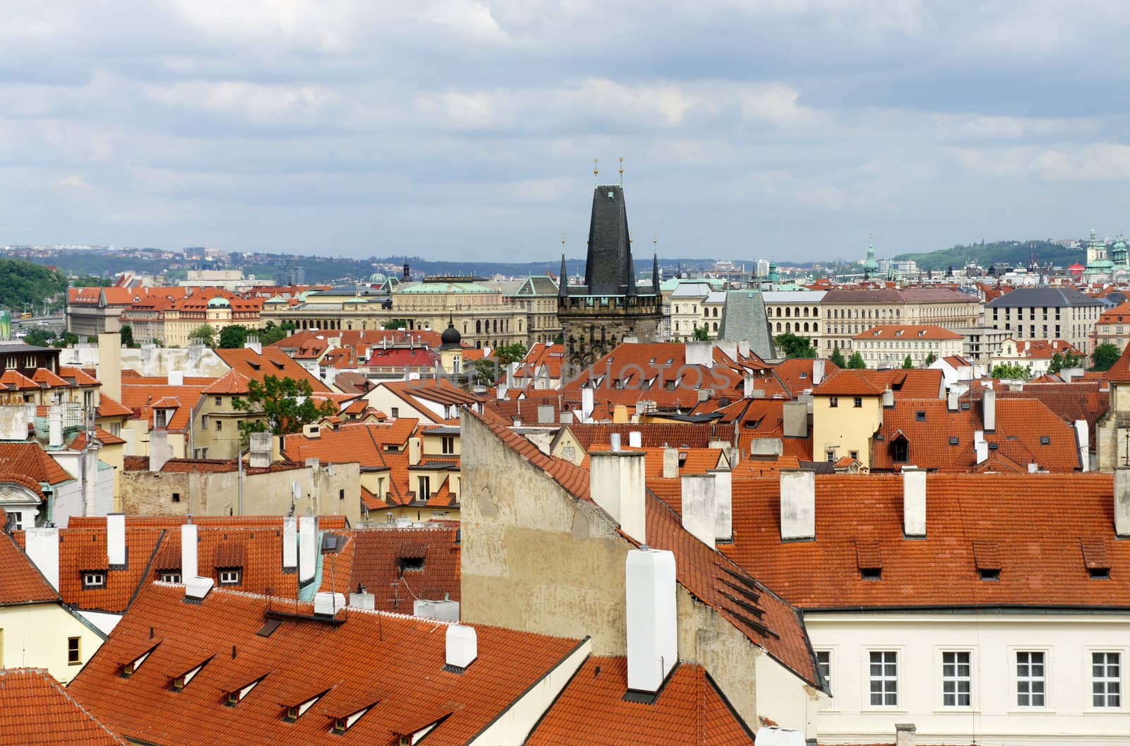 Beautiful unusual panorama of Prague     