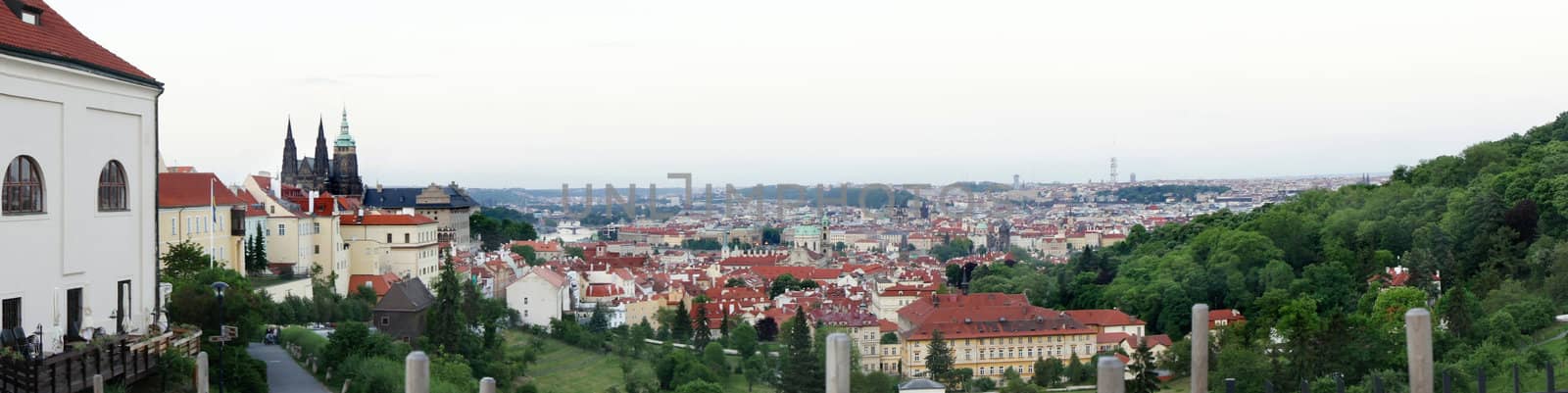 Beautiful unusual panorama of Prague 