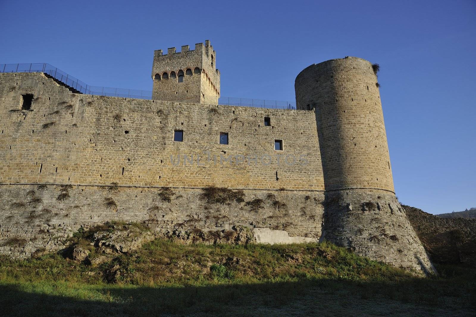 A famous castle in Tuscan, along the medieval road "via Francigena"