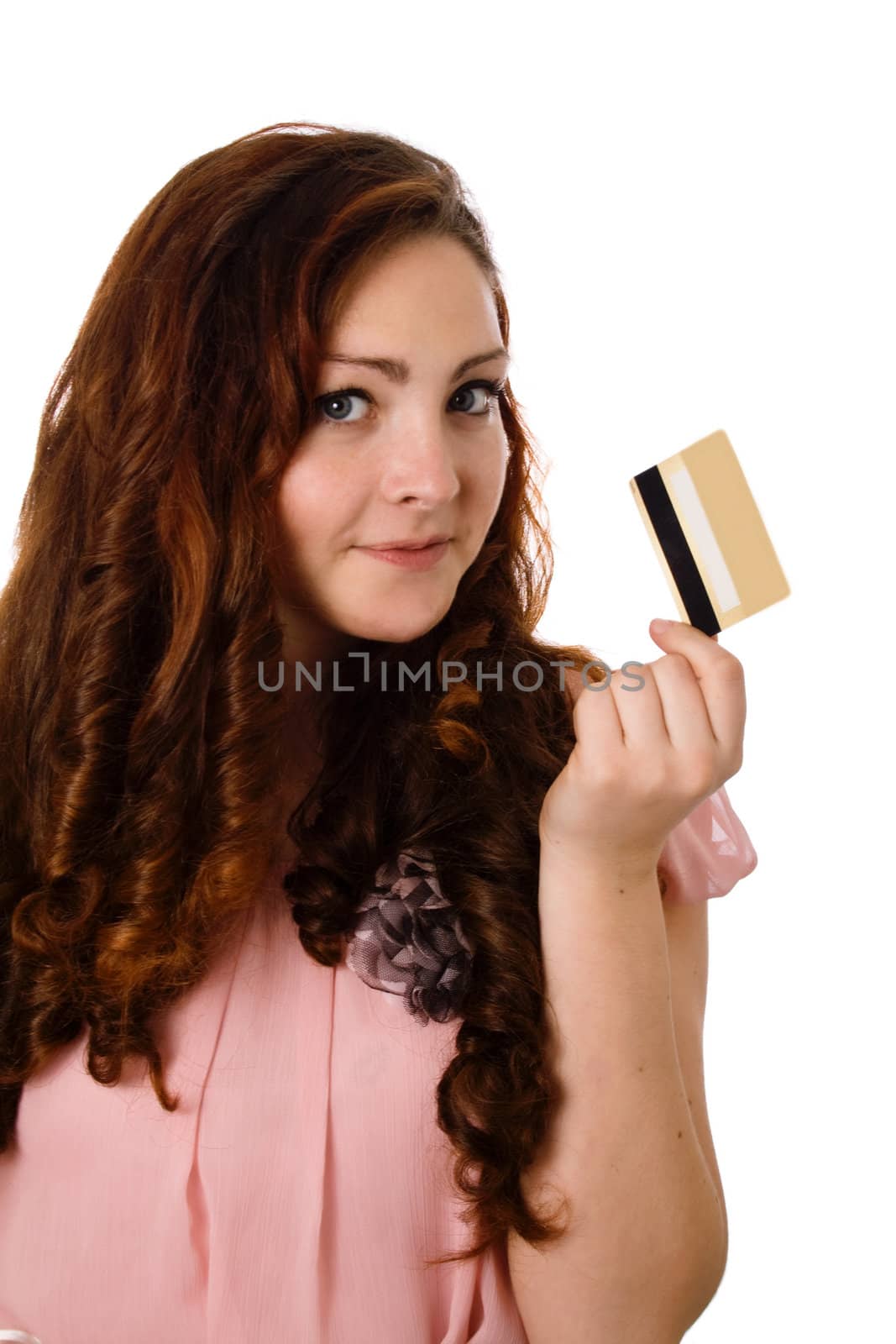 girl with the golden bank credit card