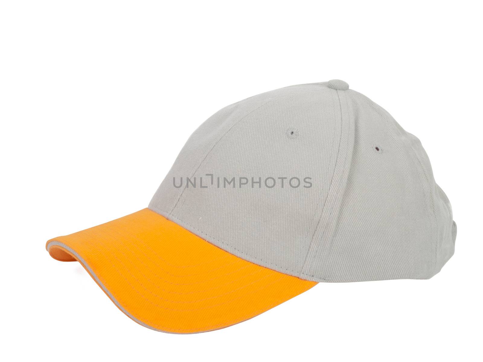 cool gray baseball cap  with yellow visor