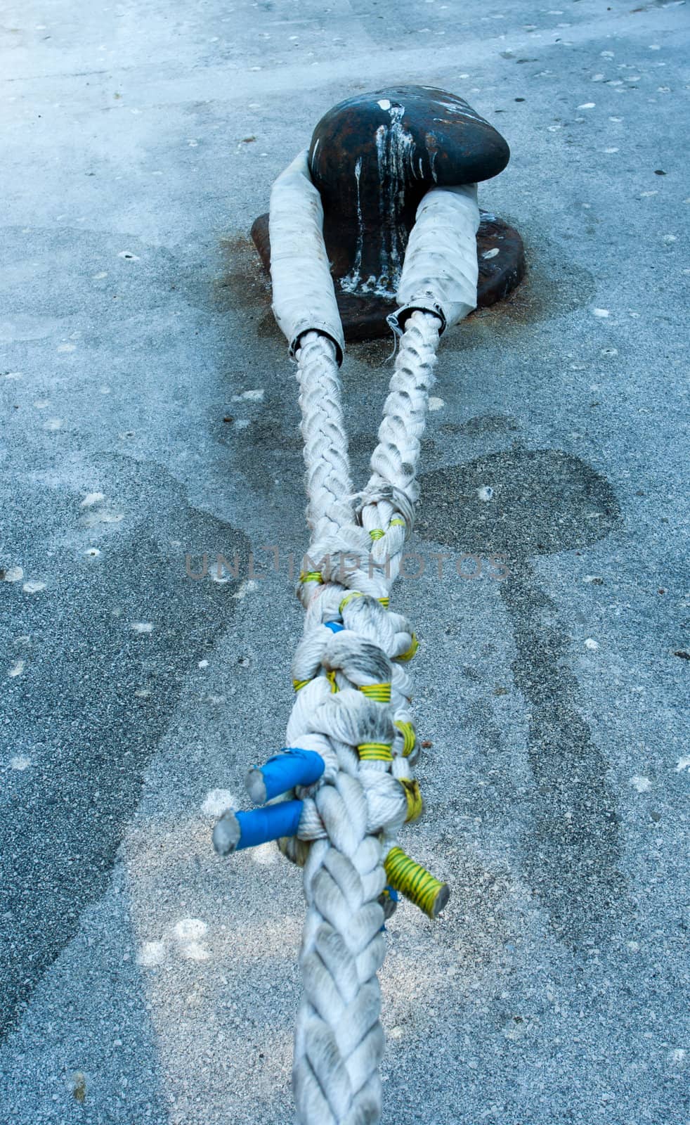 bollard with ship rope by NagyDodo