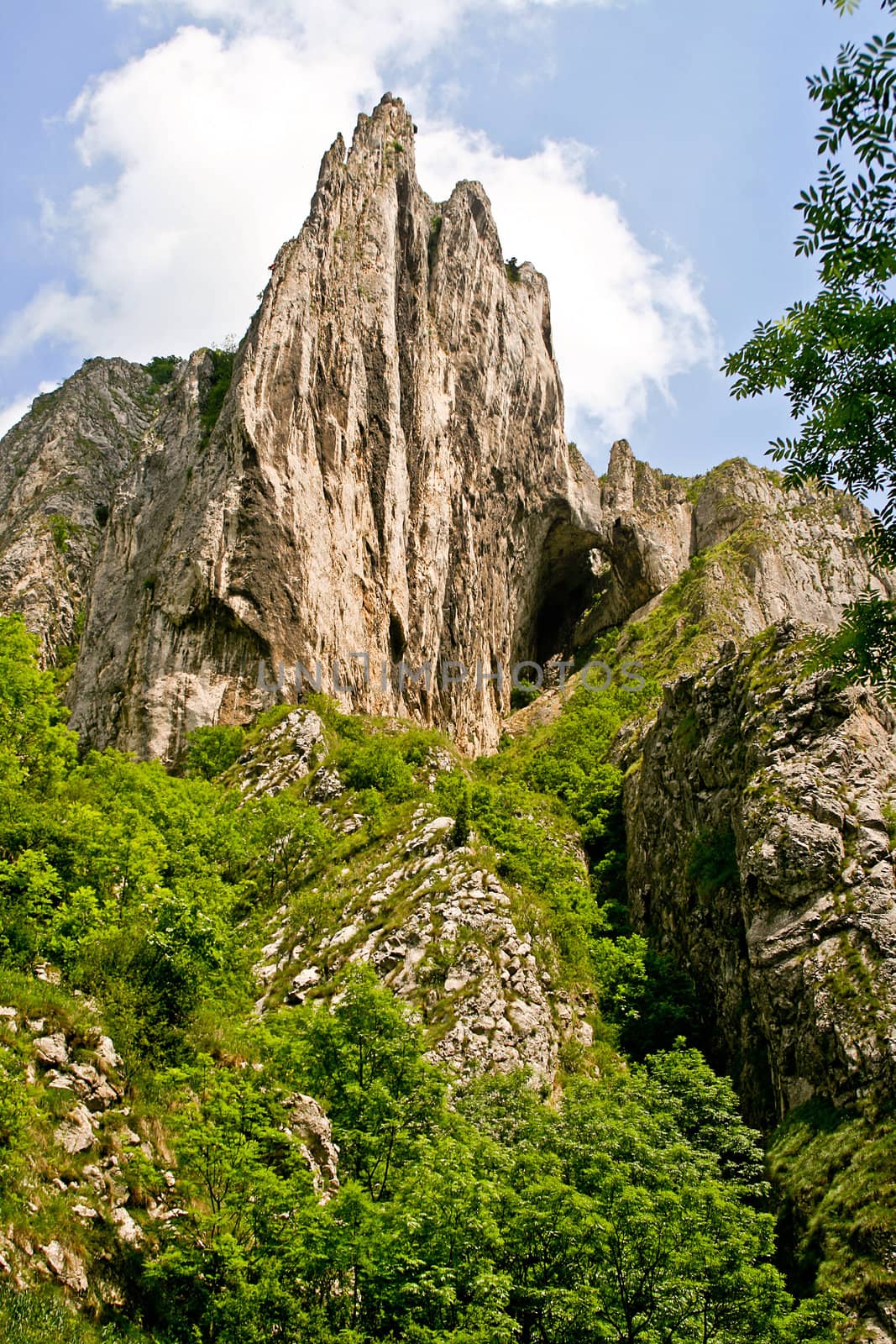 A cape in the famous canyon Turda Gorges, Romania