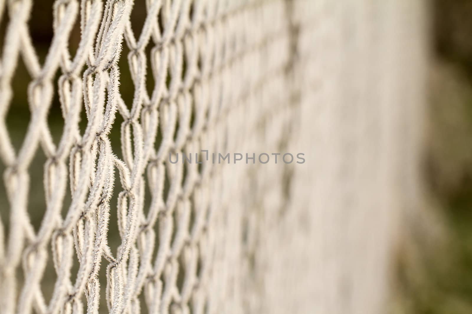 wire fence with hoarfrost by NagyDodo