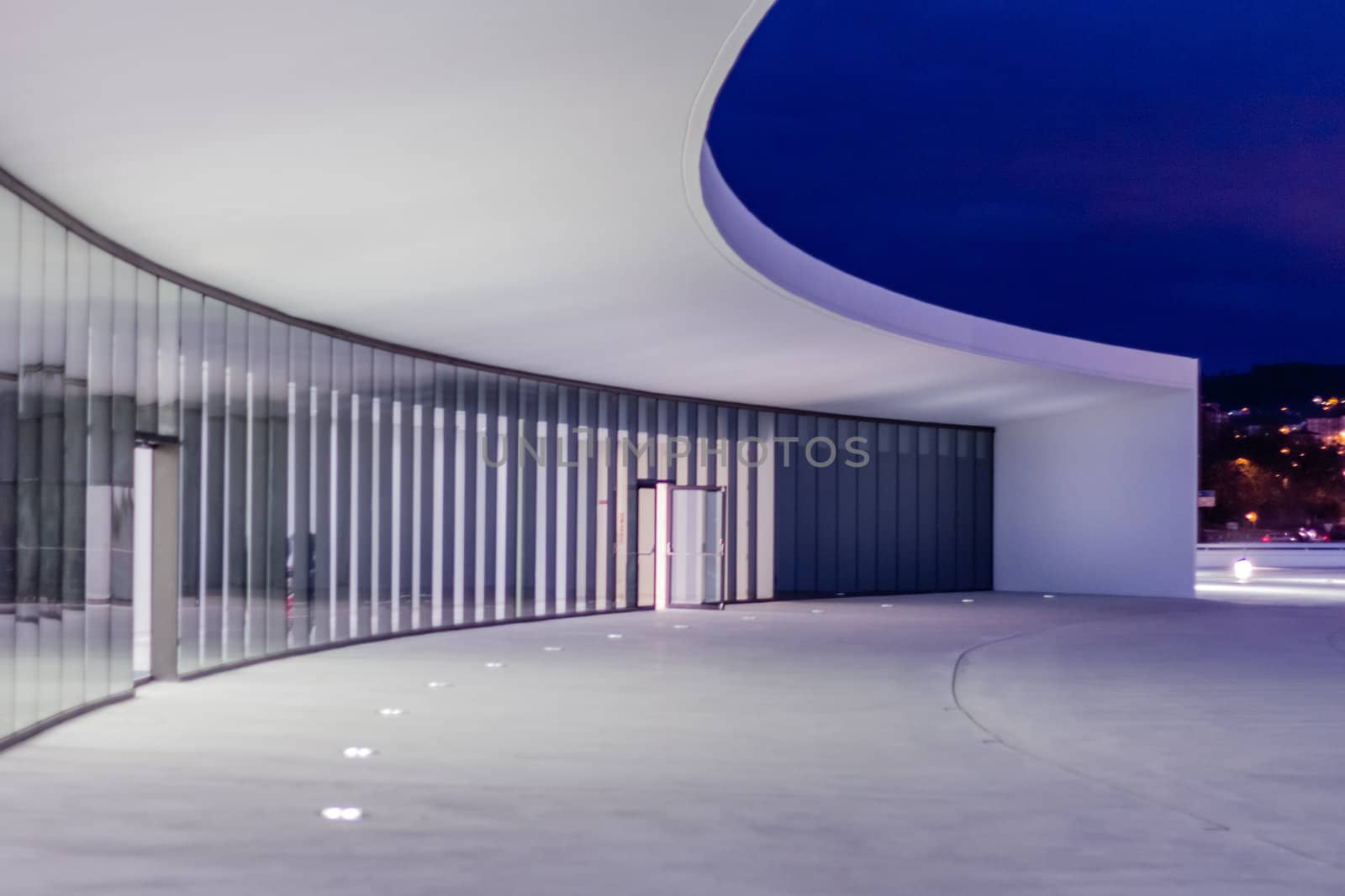 View of Niemeyer Center building, in Aviles, Spain, on April 03, 2011. The cultural center was designed by Brazilian architect Oscar Niemeyer, and was his only work in Spain