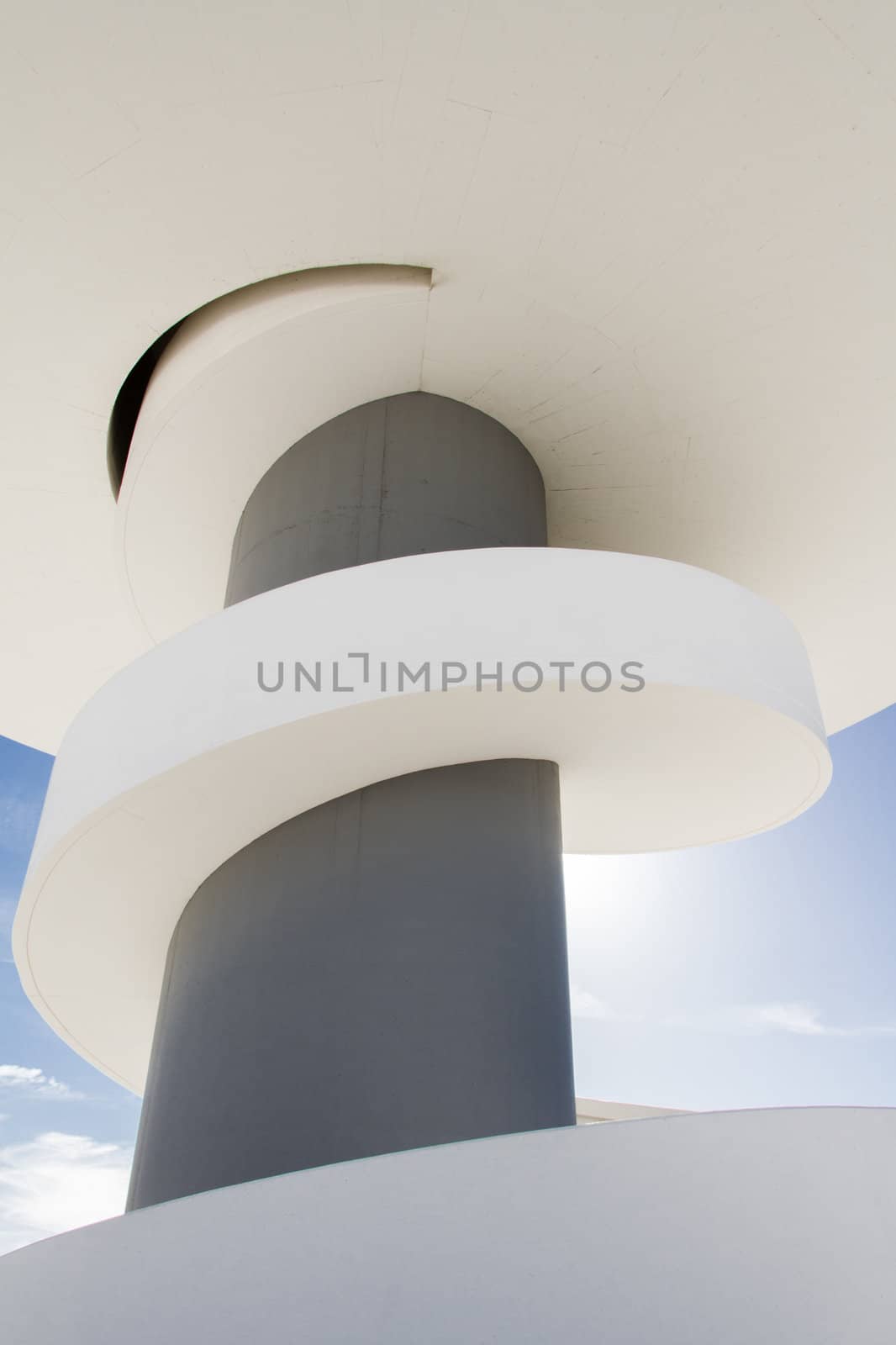 View of Niemeyer Center building, in Aviles, Spain, on December 09, 2012. The cultural center was designed by Brazilian architect Oscar Niemeyer, and was his only work in Spain