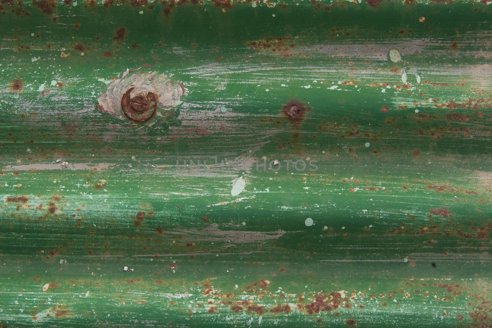 Closeup of corrugated rusty metal