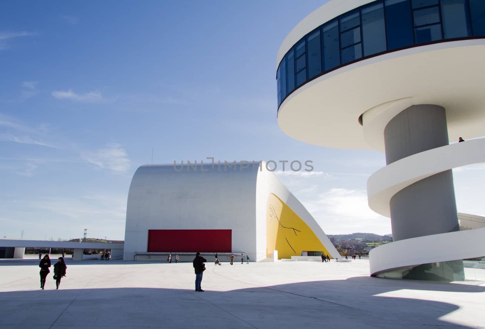 View of Niemeyer Center building, in Aviles, Spain, on December 09, 2012. The cultural center was designed by Brazilian architect Oscar Niemeyer, and was his only work in Spain