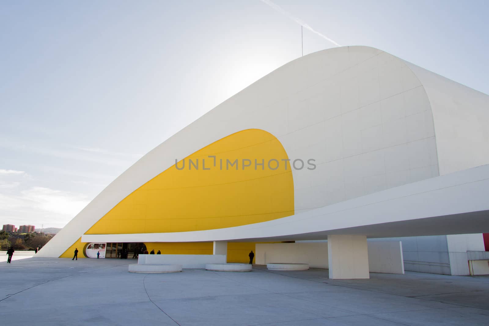 View of Niemeyer Center building, in Aviles, Spain, on December 09, 2012. The cultural center was designed by Brazilian architect Oscar Niemeyer, and was his only work in Spain