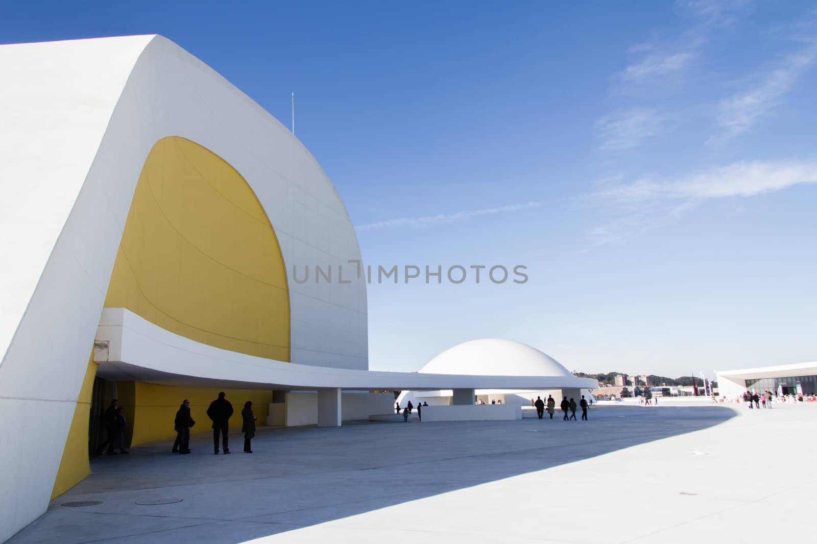 View of Niemeyer Center building, in Aviles, Spain, on December 09, 2012. The cultural center was designed by Brazilian architect Oscar Niemeyer, and was his only work in Spain