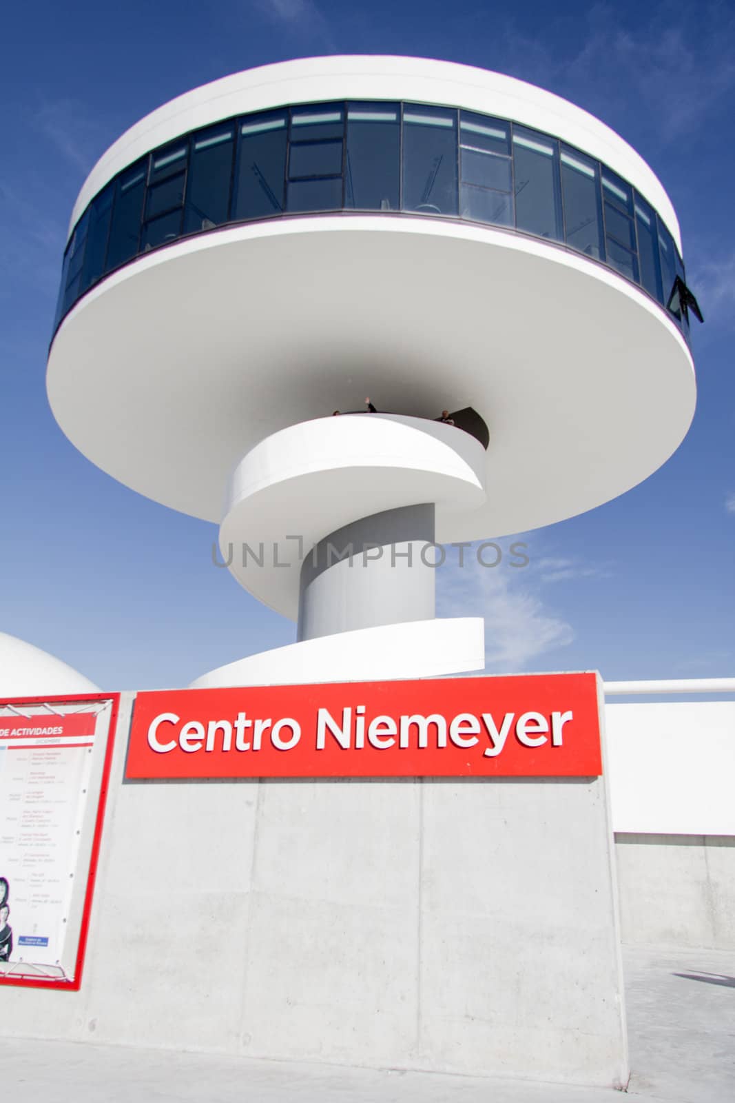 View of Niemeyer Center building, in Aviles, Spain, on December 09, 2012. The cultural center was designed by Brazilian architect Oscar Niemeyer, and was his only work in Spain