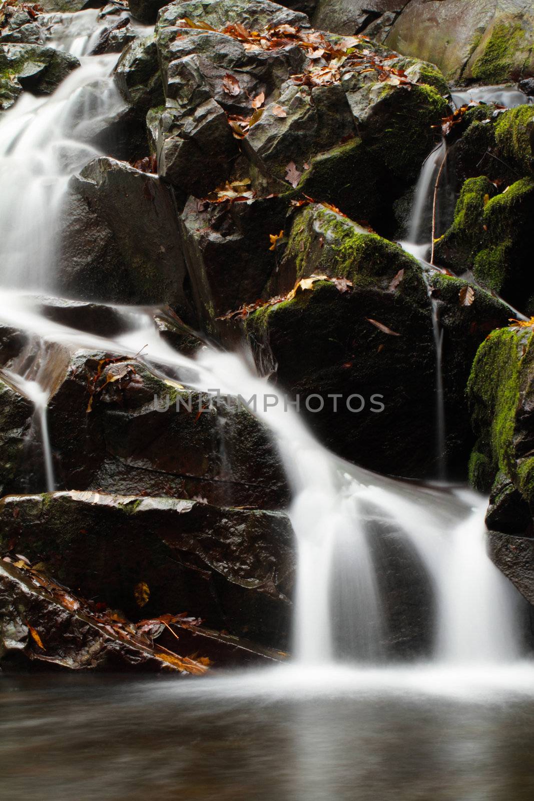 Waterfall in the autumn