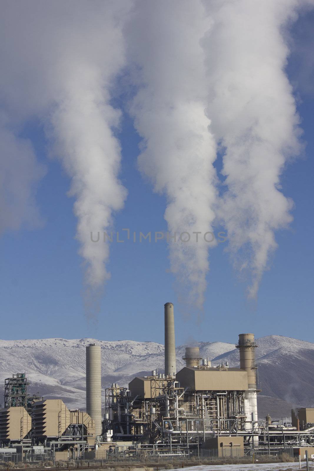 Power Plant smokestacks by jeremywhat