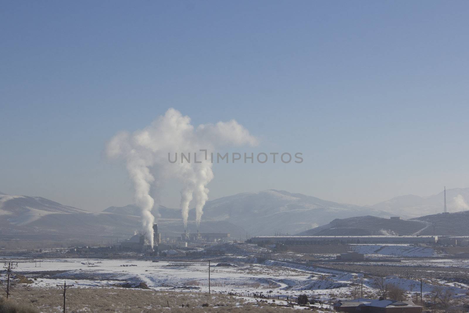 Power Plant smokestacks by jeremywhat