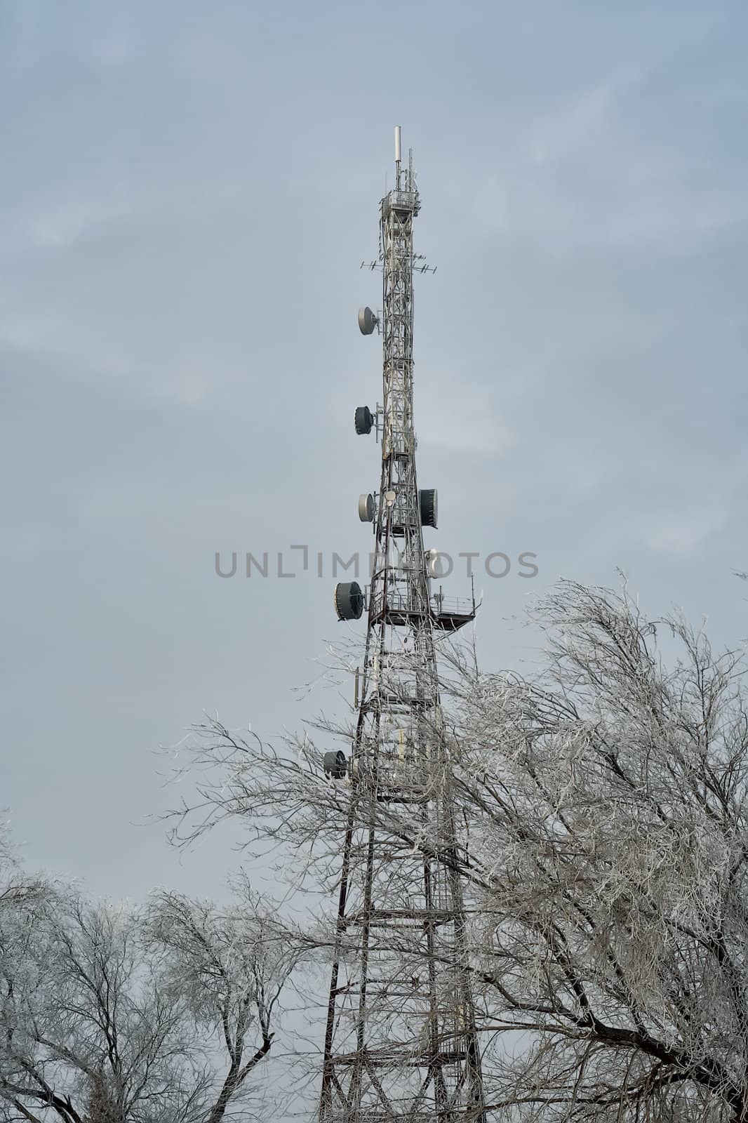 Steel lattice communications tower by ekipaj