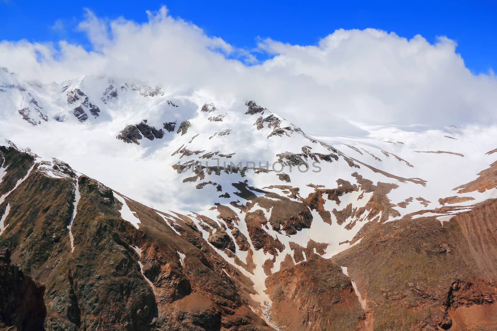 Image of beautiful landscape with Caucasus mountains