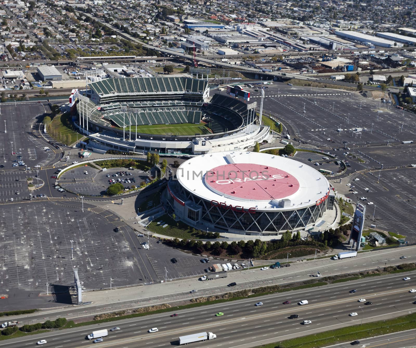 OAKLAND, CA, USA-OCTOBER 2011:Oakland-Alameda County Coliseum Arena and O.co Coliseum on October 26, 2011. It was originally constructed in 1966