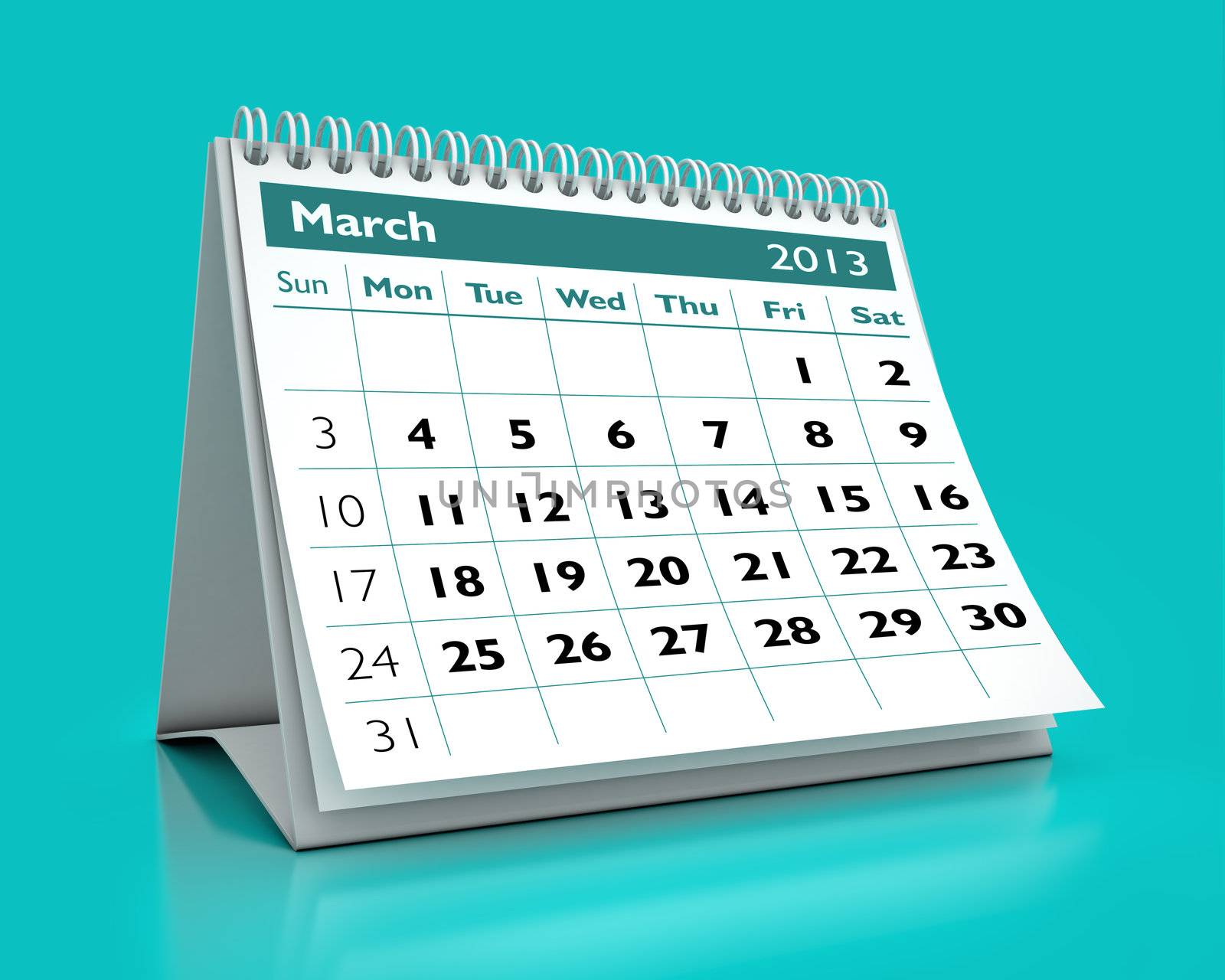 March 2013 Calendar by benjaminet