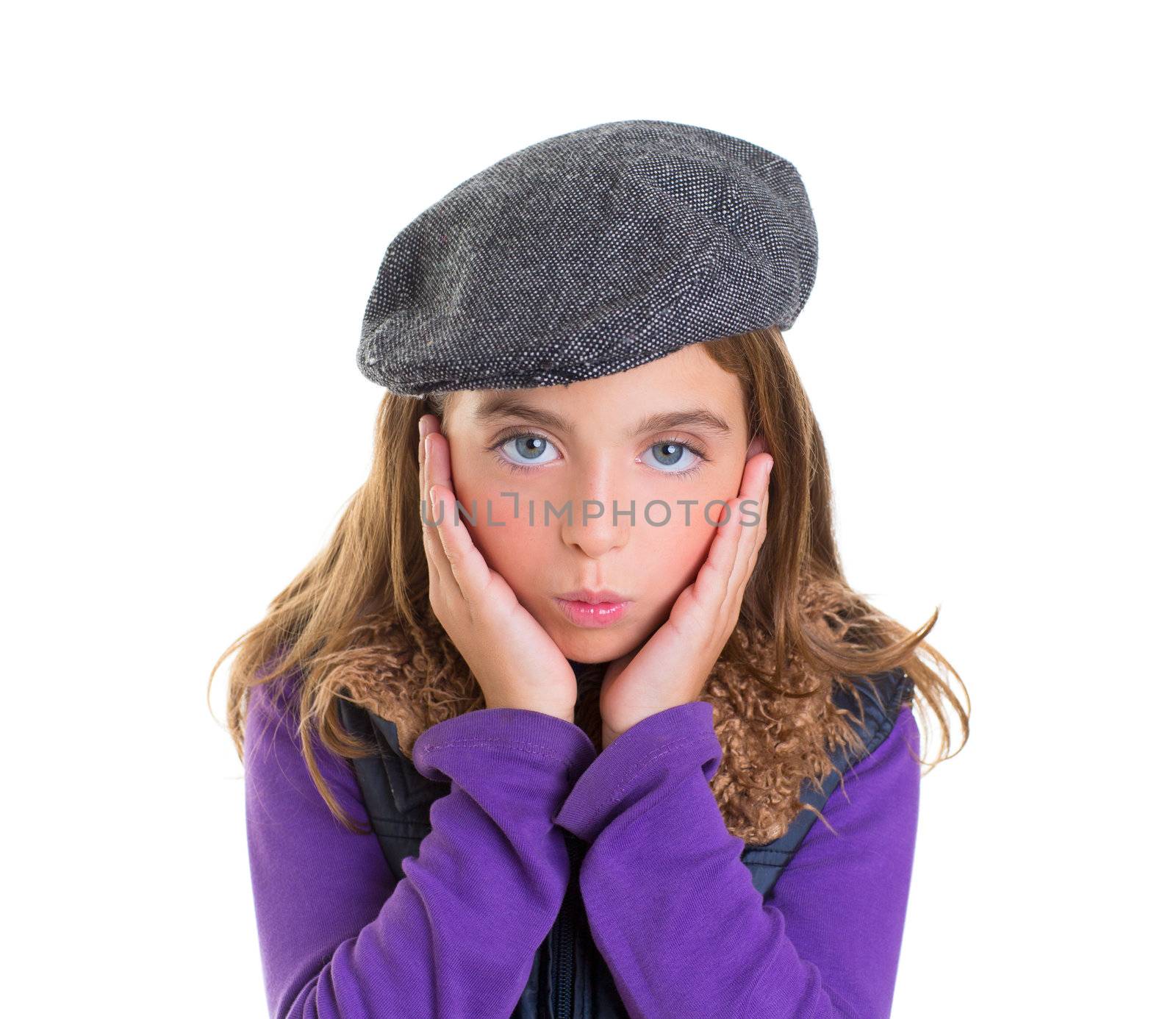 Child kid girl face expression of surprise hands in face by lunamarina
