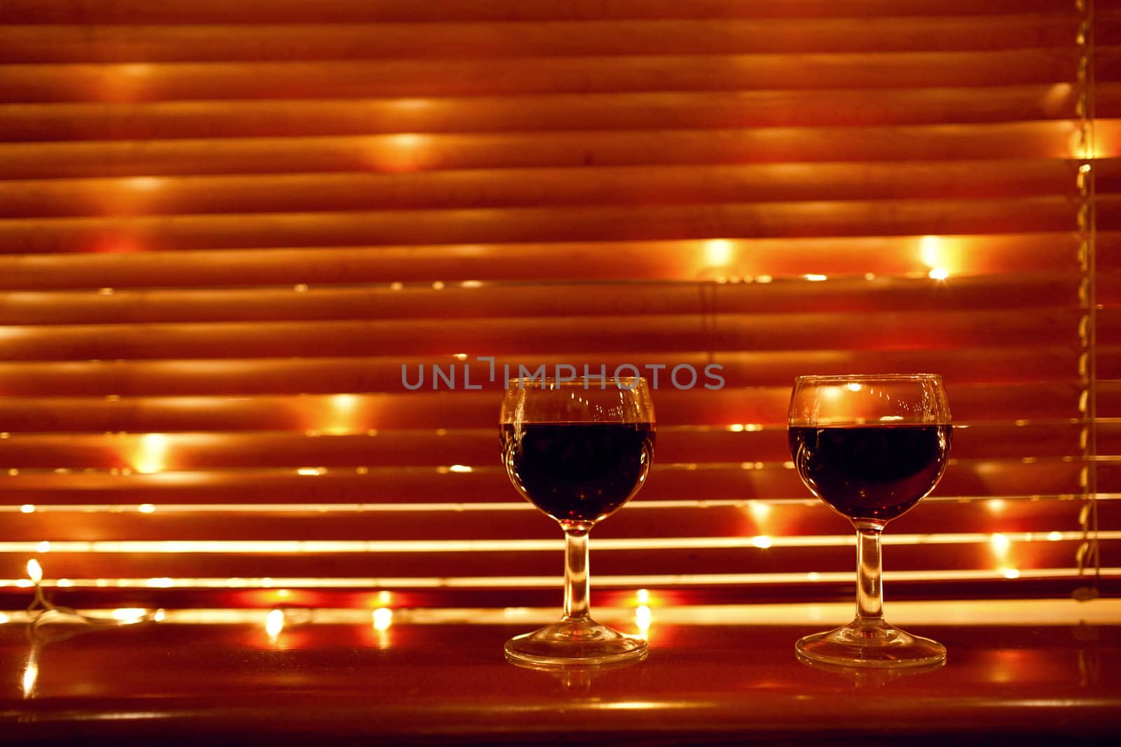two red wine glasses by vsurkov