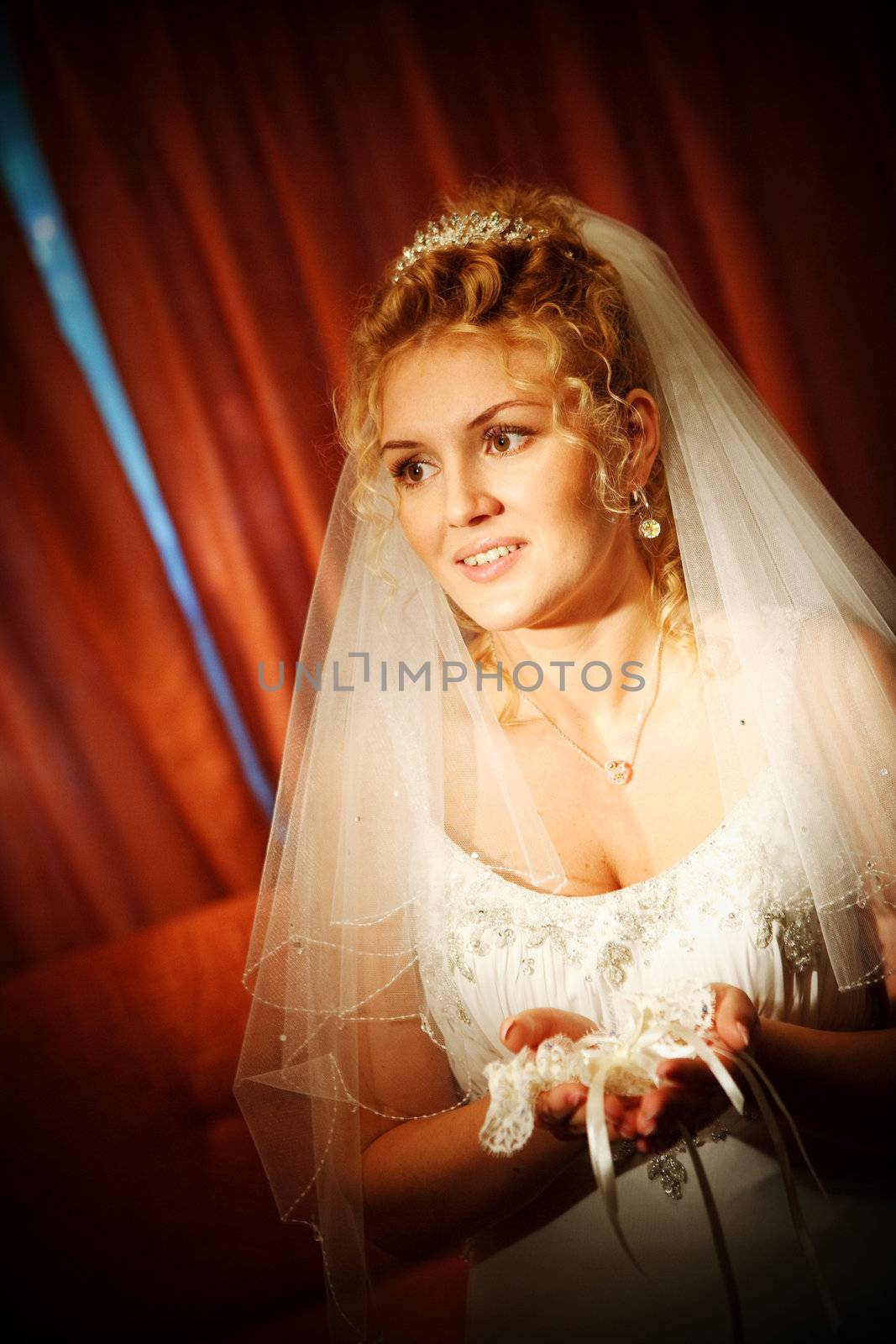 bride with light in the room