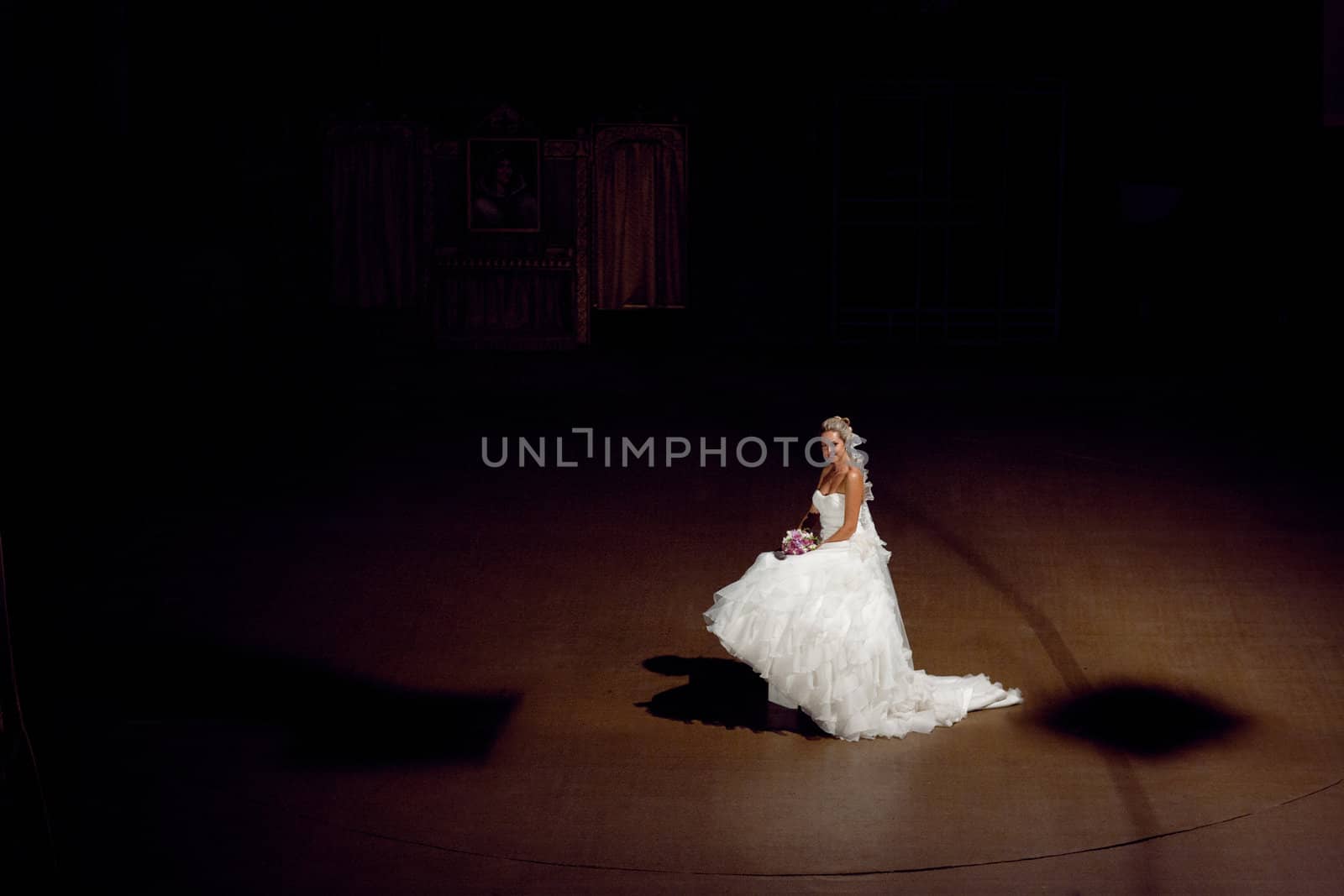 bride on the theater stage