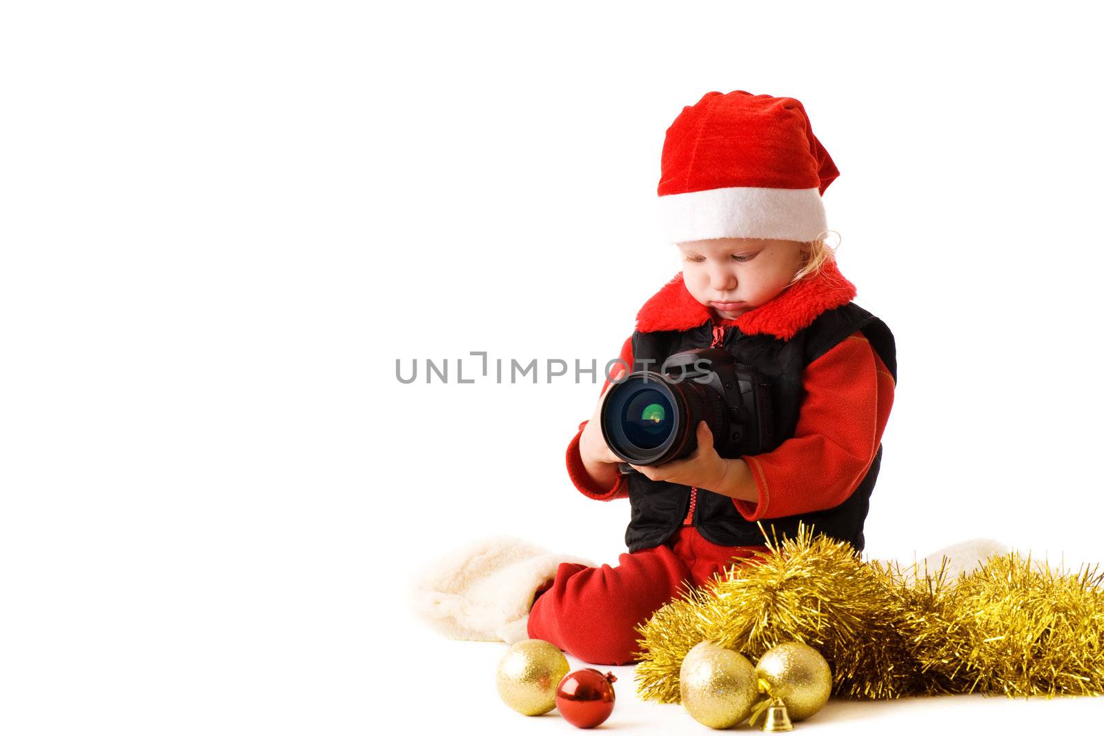 small Santa with camera by vsurkov