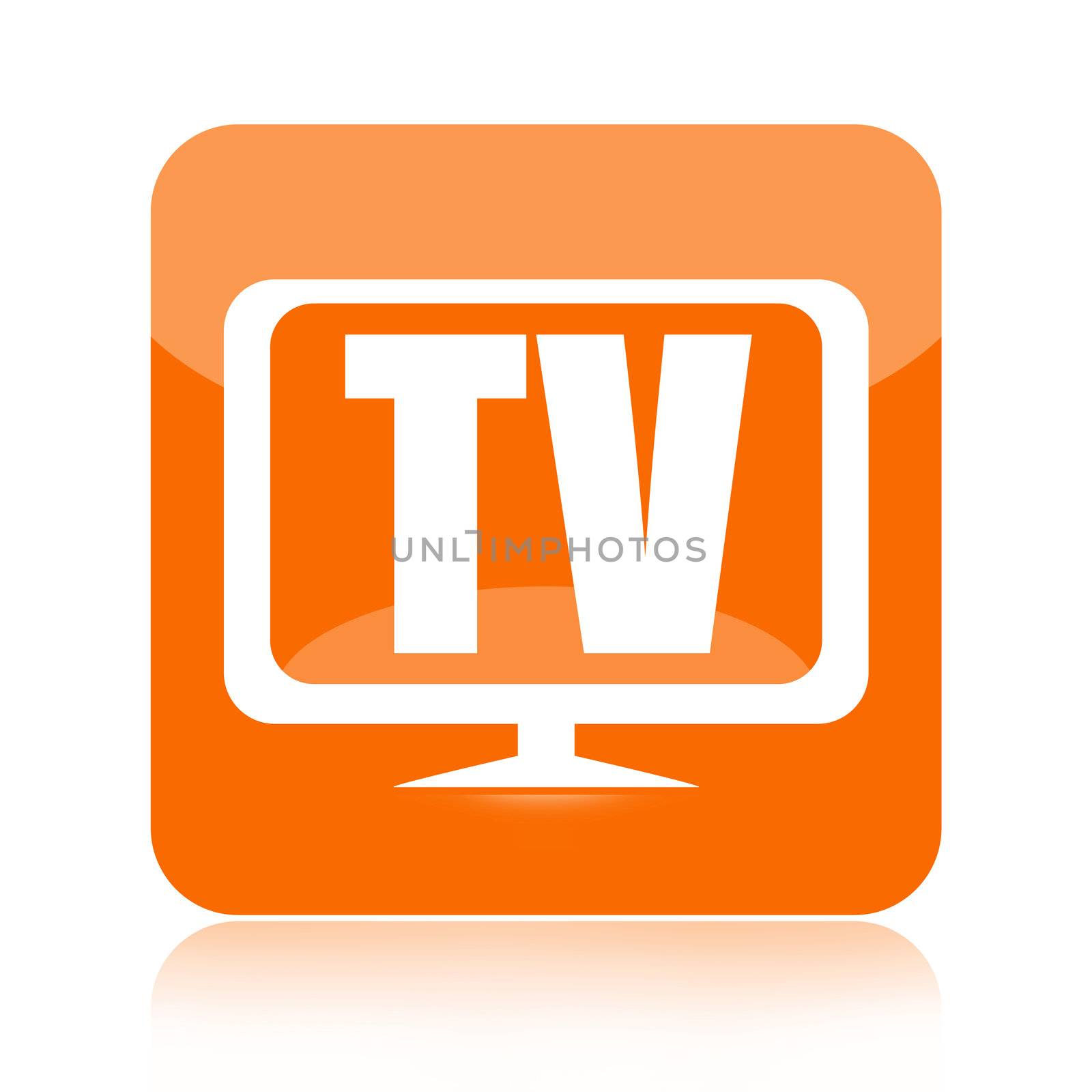 Television icon isolated on white background