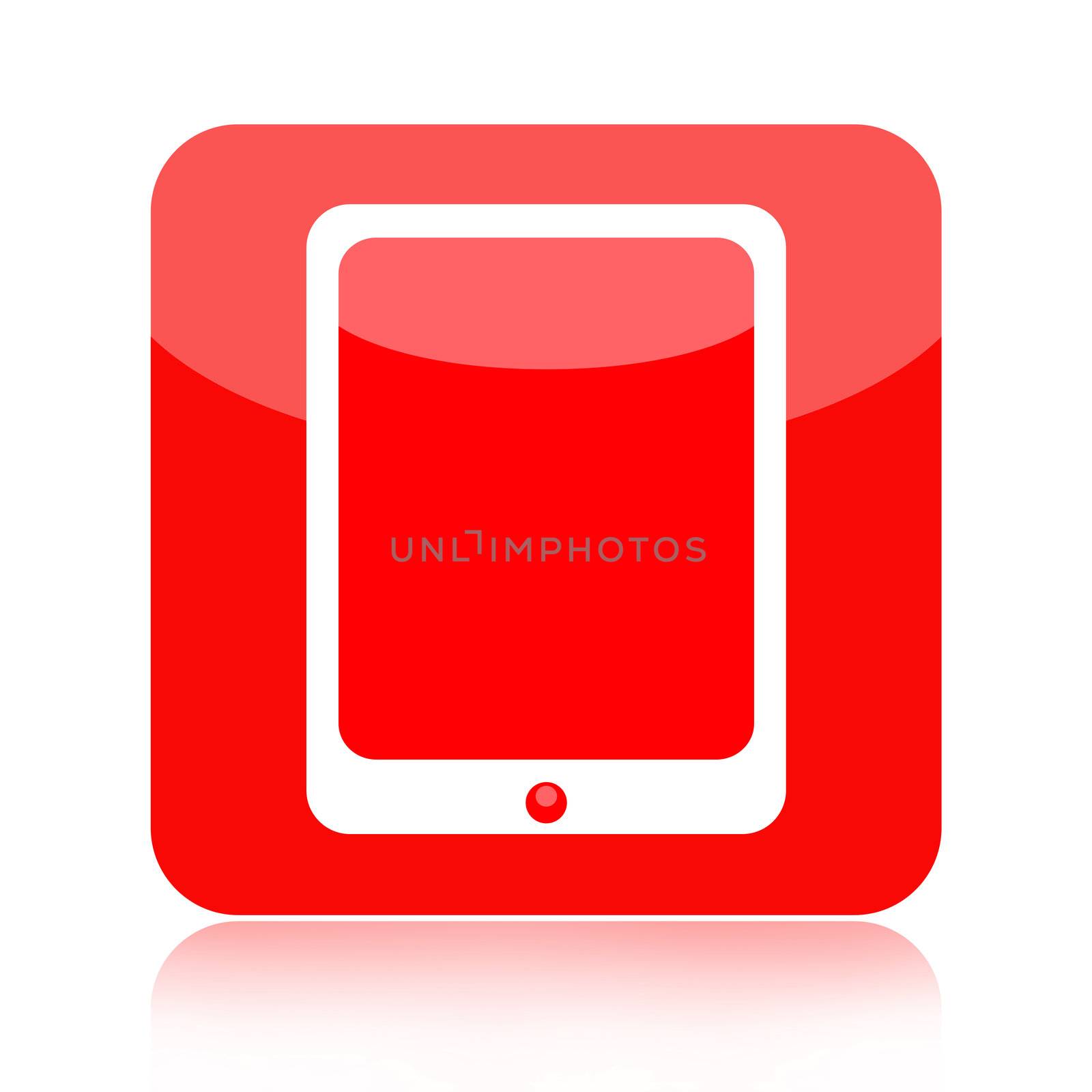 Tablet computer icon isolated on white background