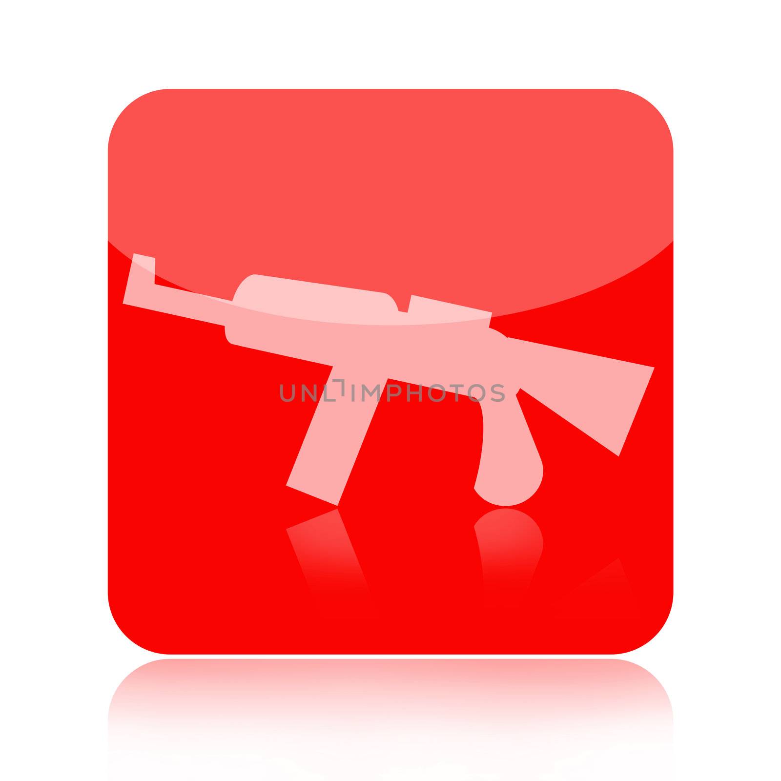 Rifle icon isolated on white background