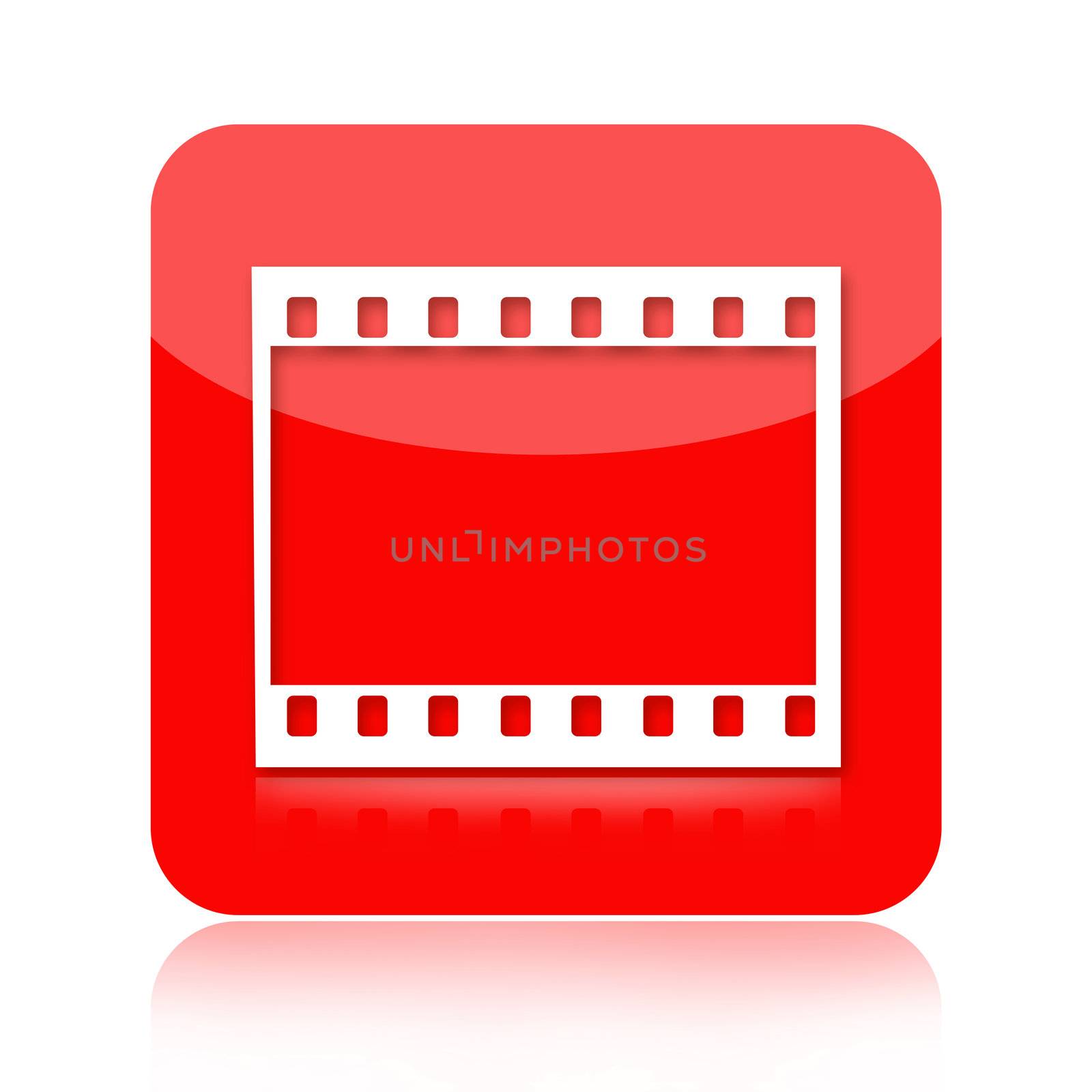 Film icon isolated on white background