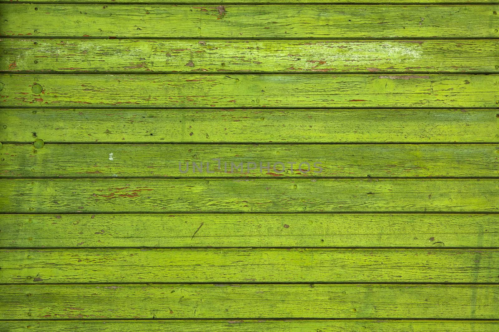 Background picture made of old green wood boards