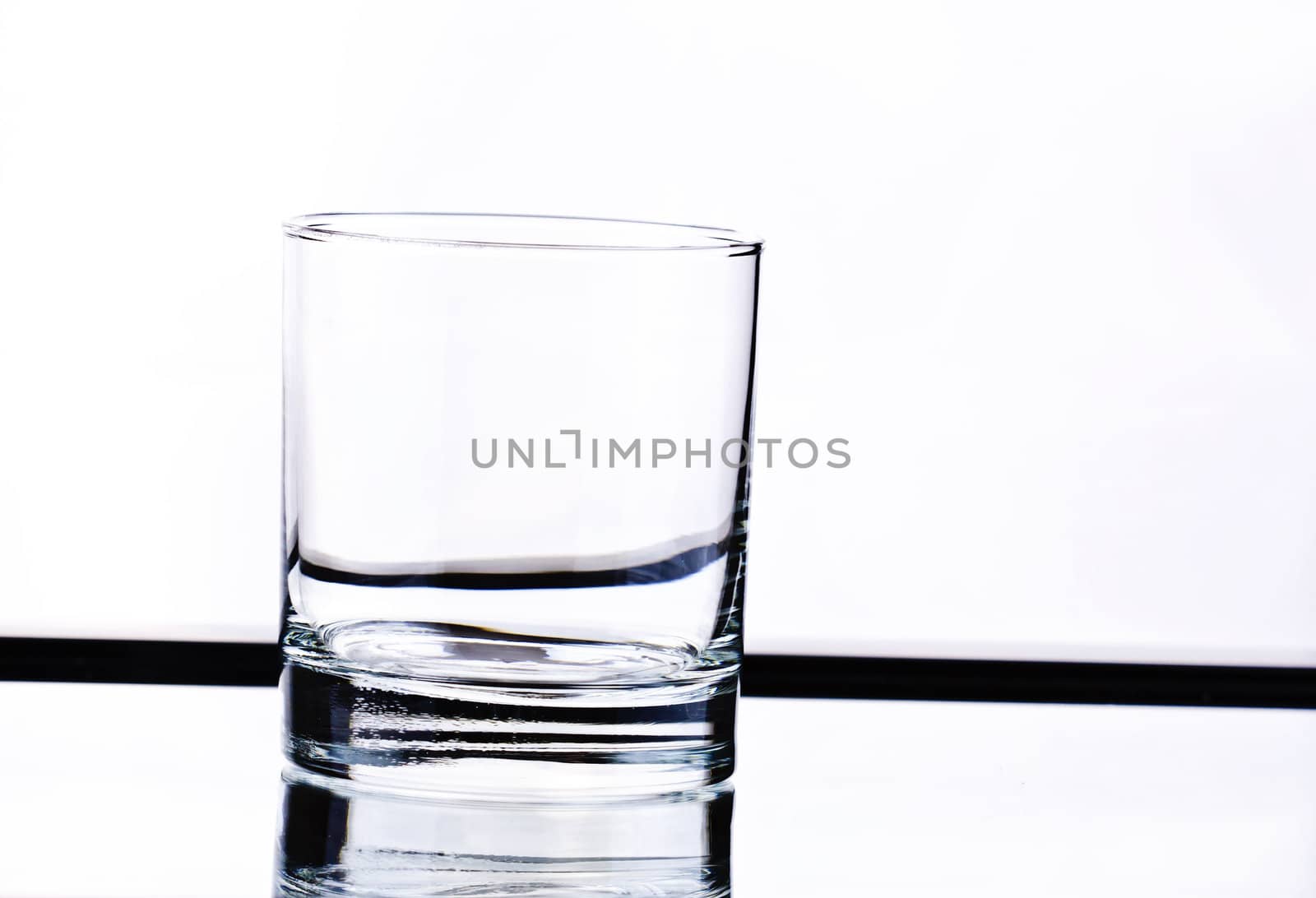 empty transparent glass on the table 