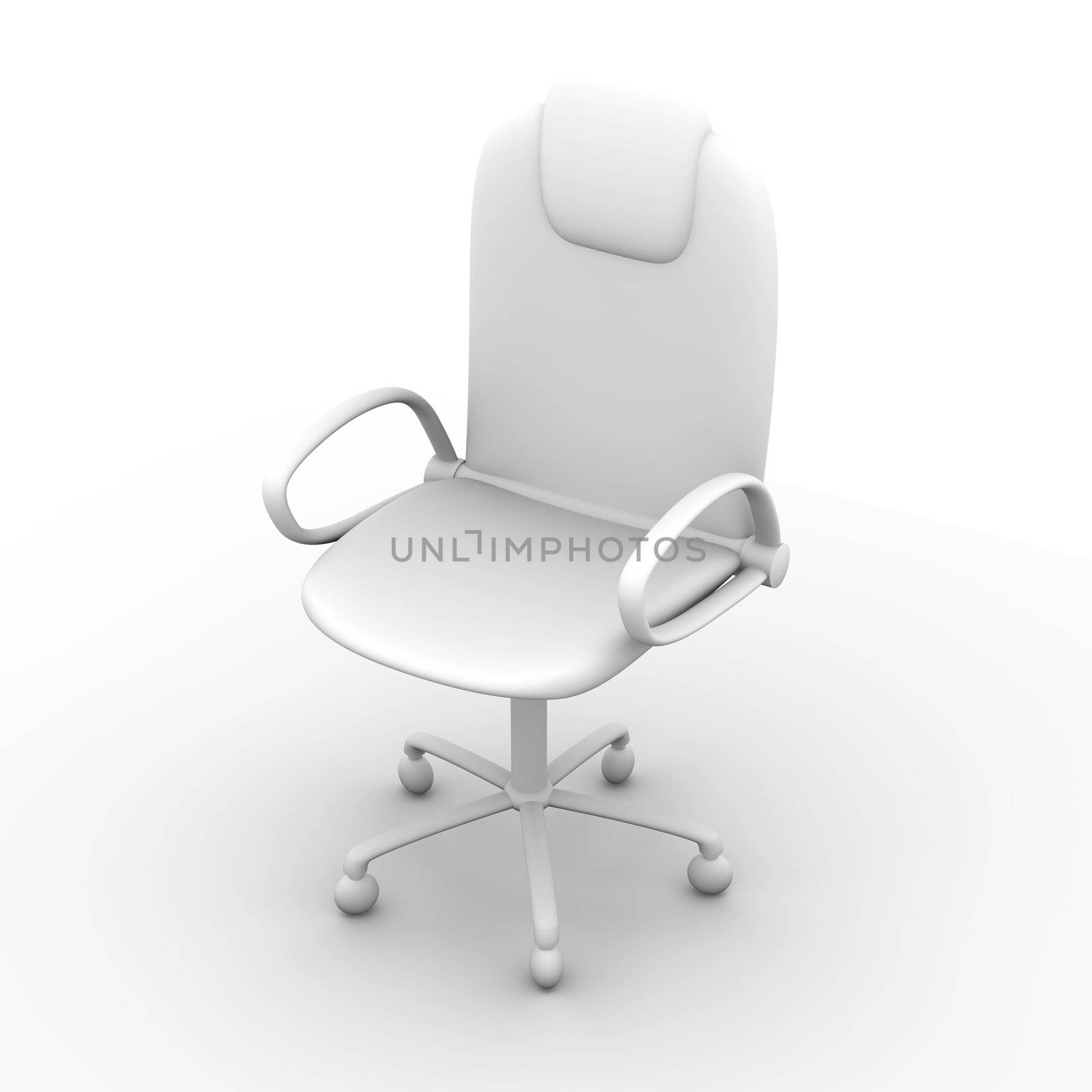 3D rendered office chair. 
Unbalanced lightning setup.