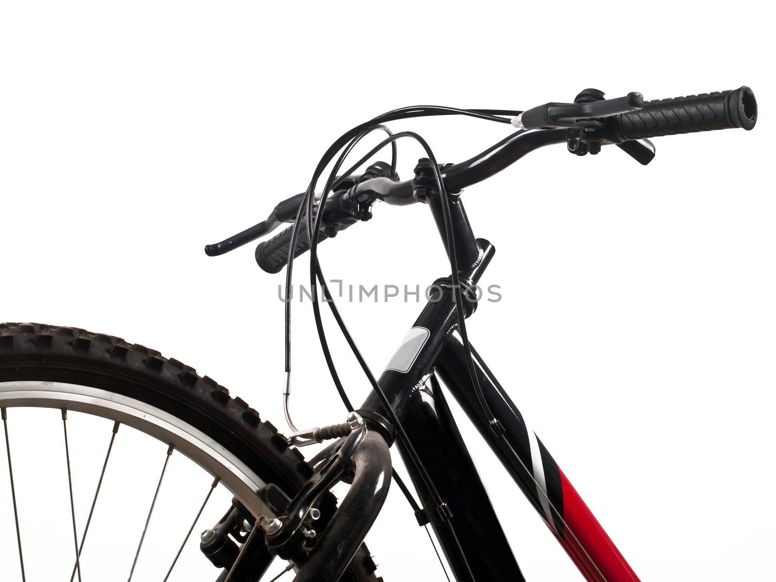 front wheel and handlebar of bicycle