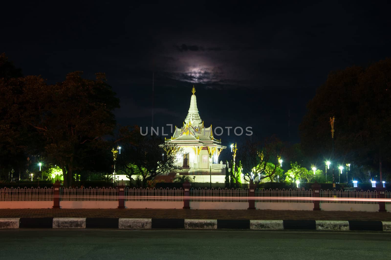 Yala City Pillar at night in Thailand by ngarare