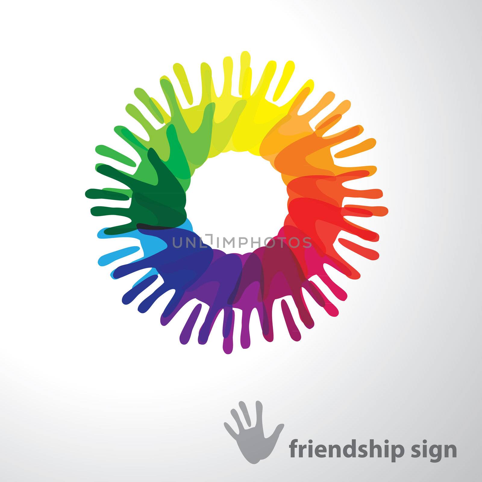 Sign of friendship. Vector design concept