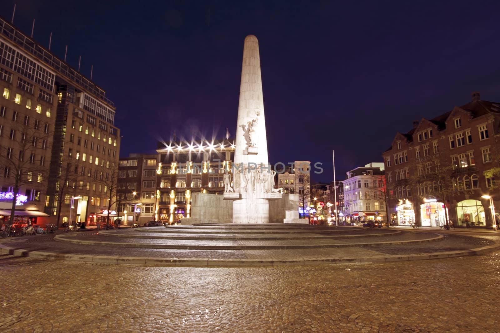 Monument on the Dam in Amsterdam the Netherlands