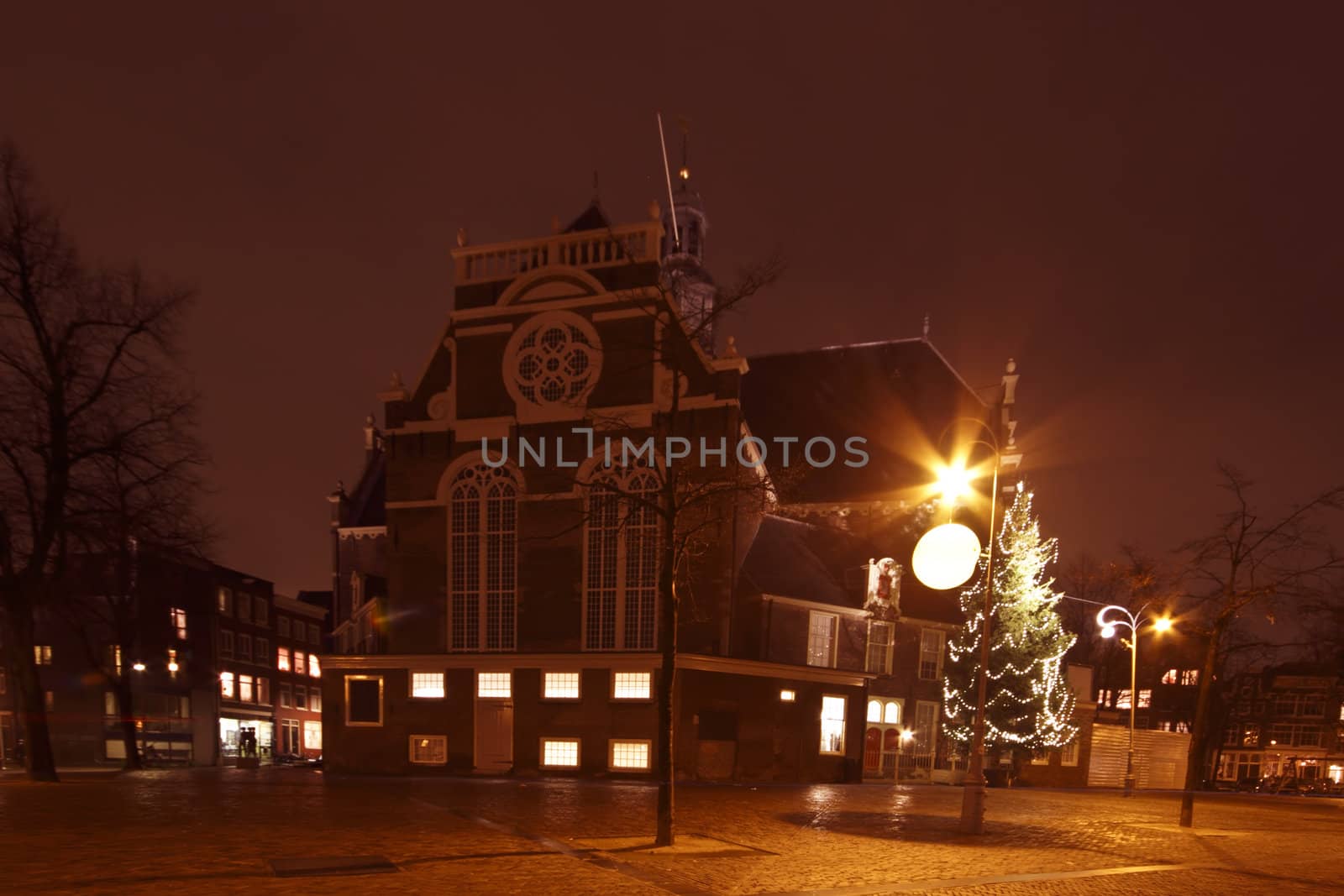 Noorderkerk in Amsterdam the Netherlands by night