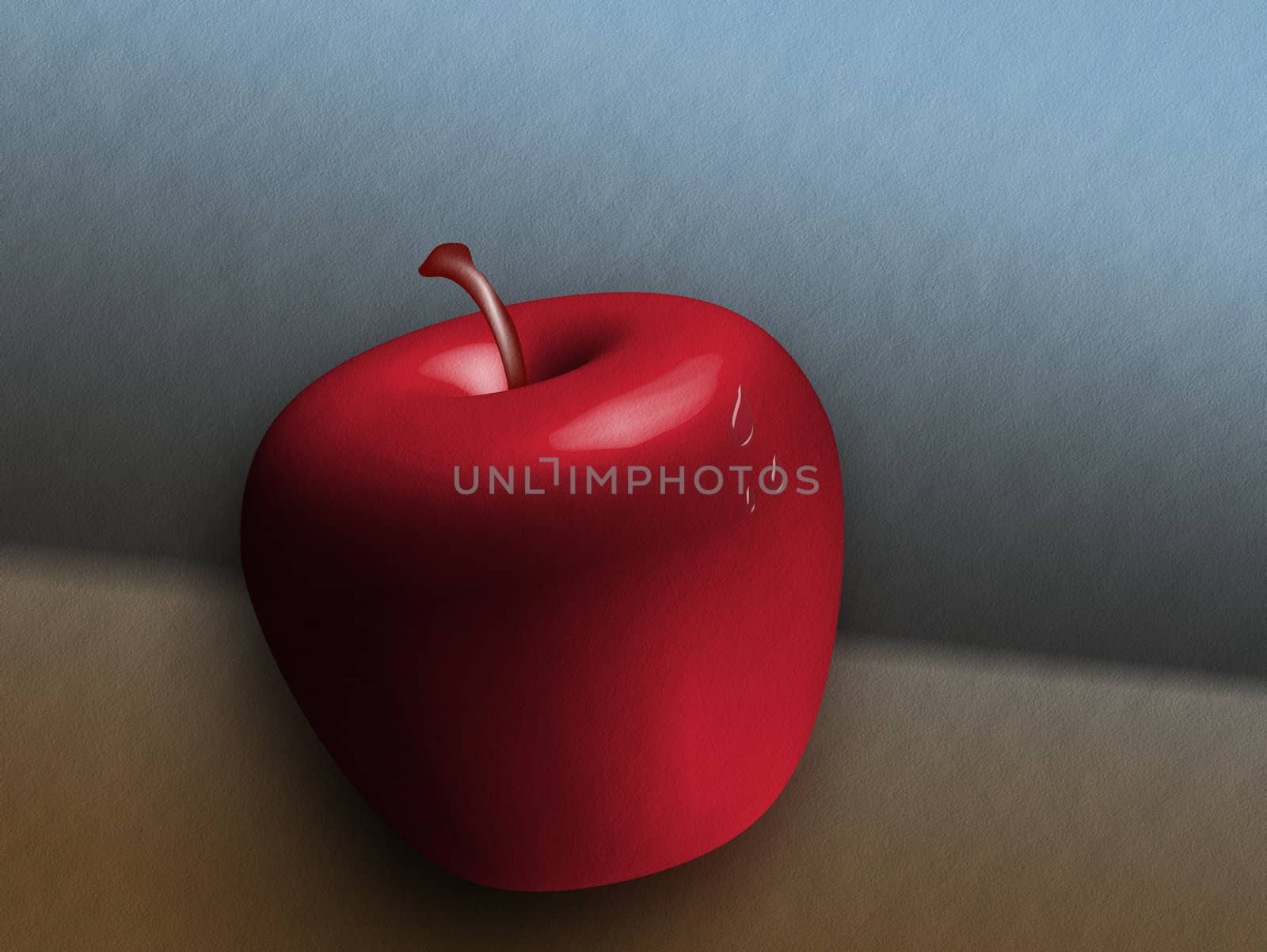 Apple Illustration at atmospheric background