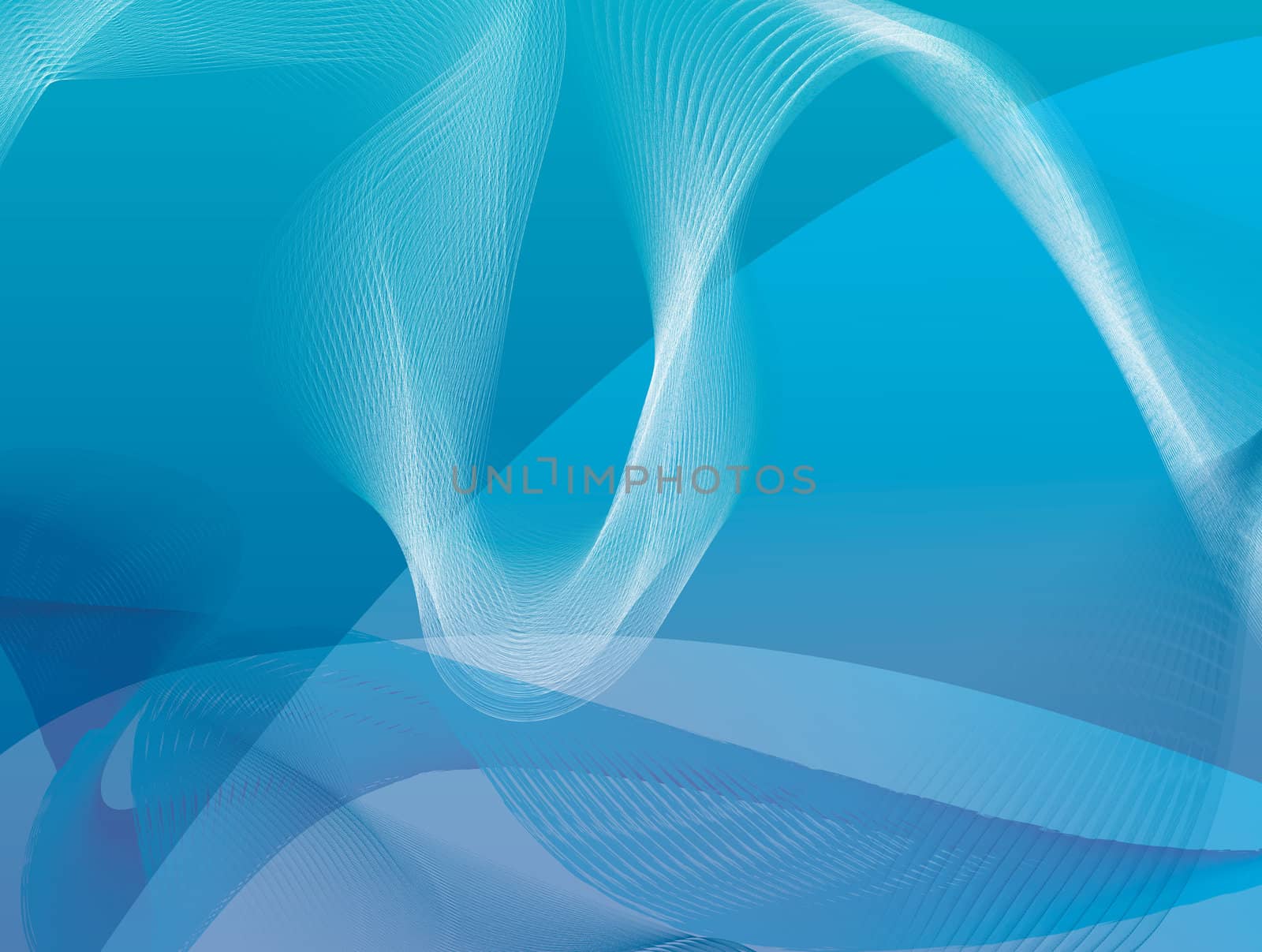 Abstract white and blue lines at blue background