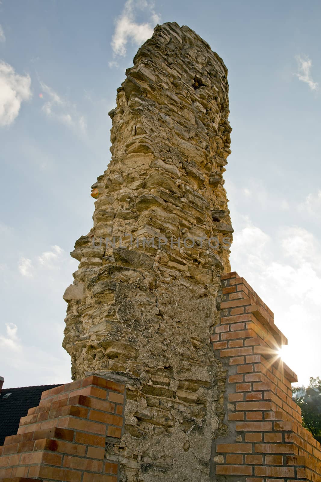 Detail of a castle ruin by renegadewanderer