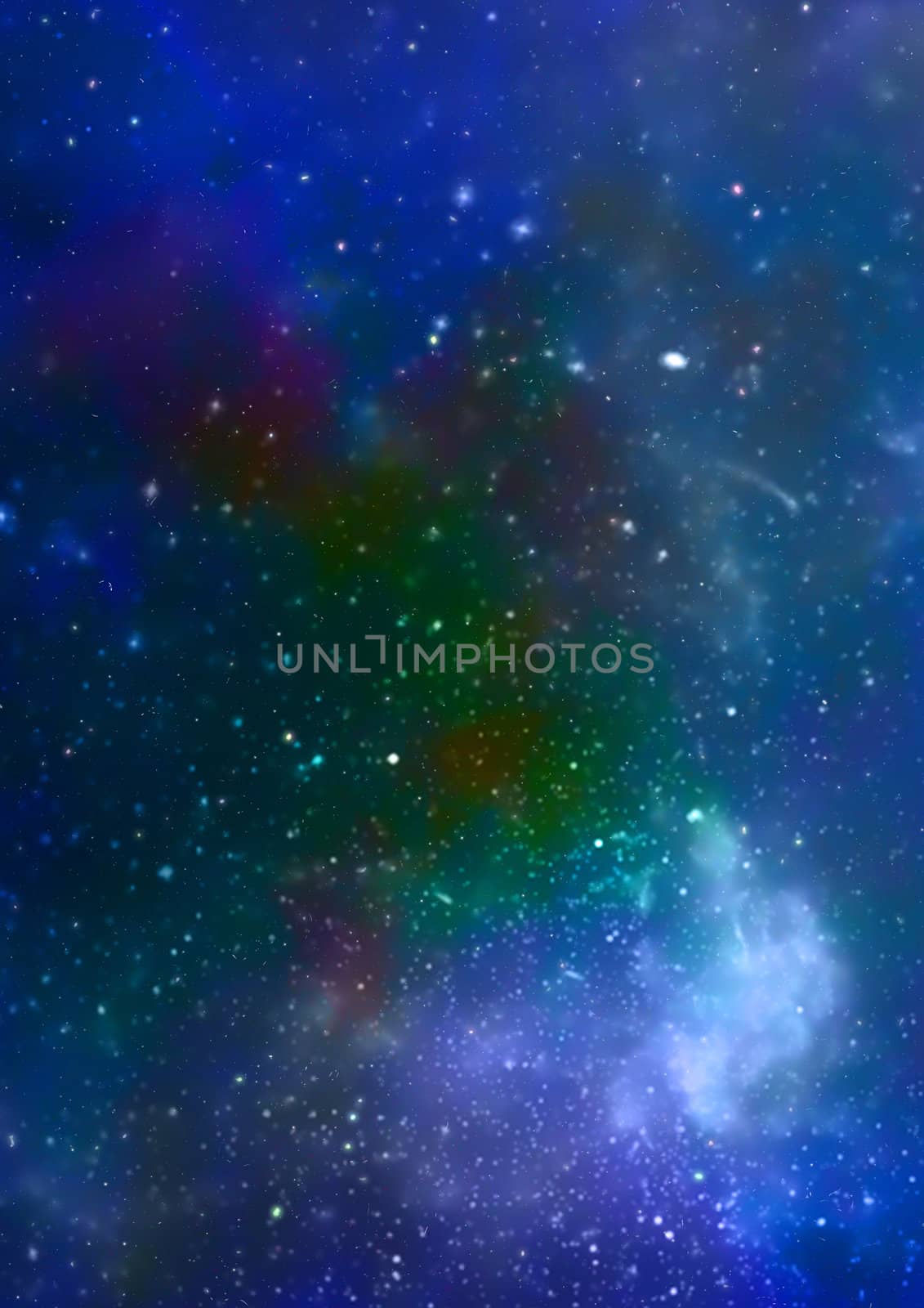 Star field in space, a nebulae and a gas congestion