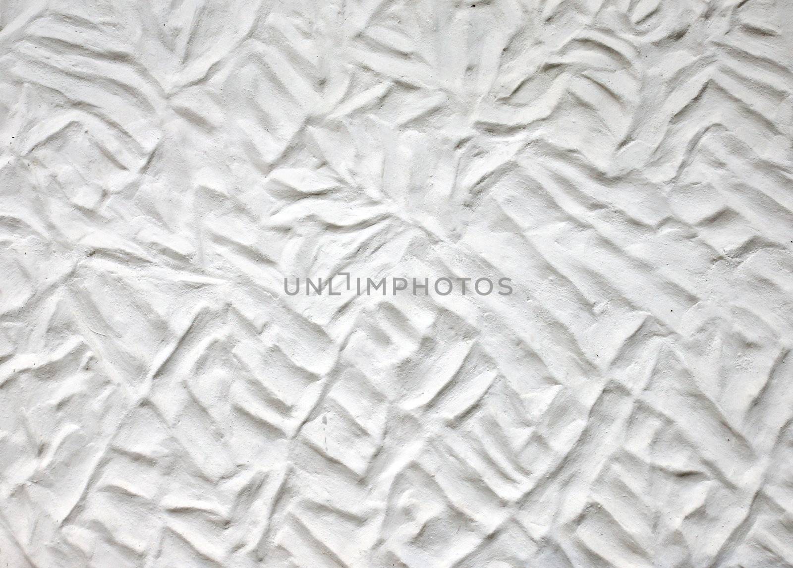 Wave pattern of white concrete wall