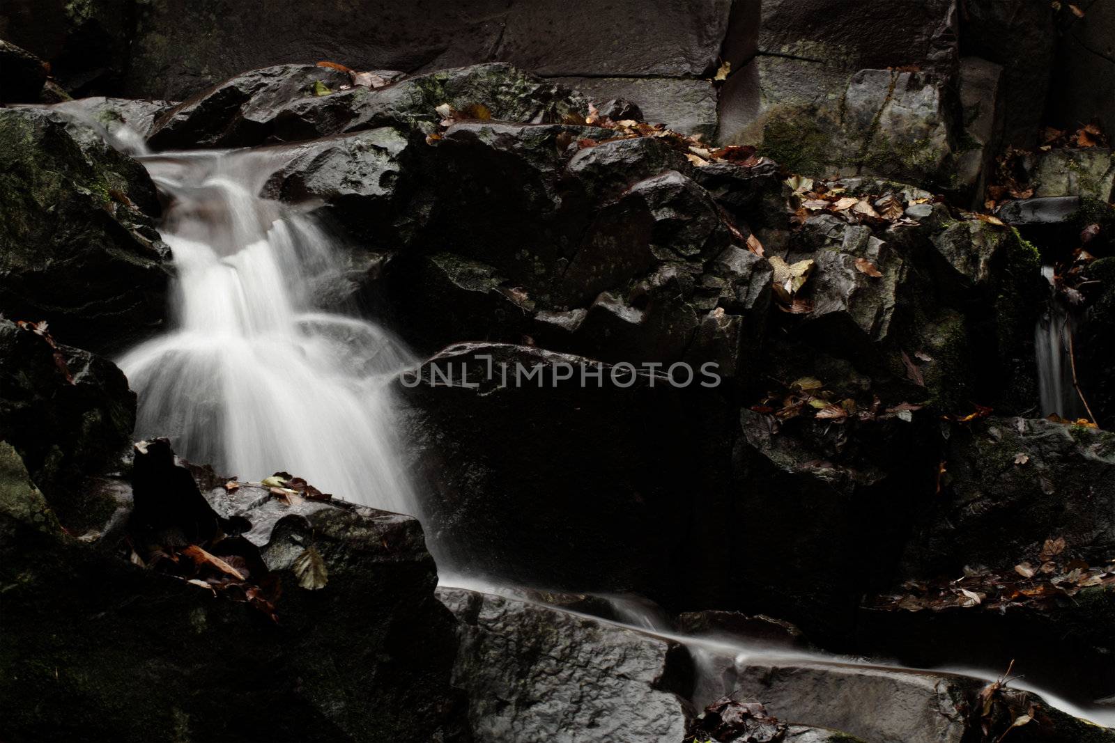 Waterfall in the autumn