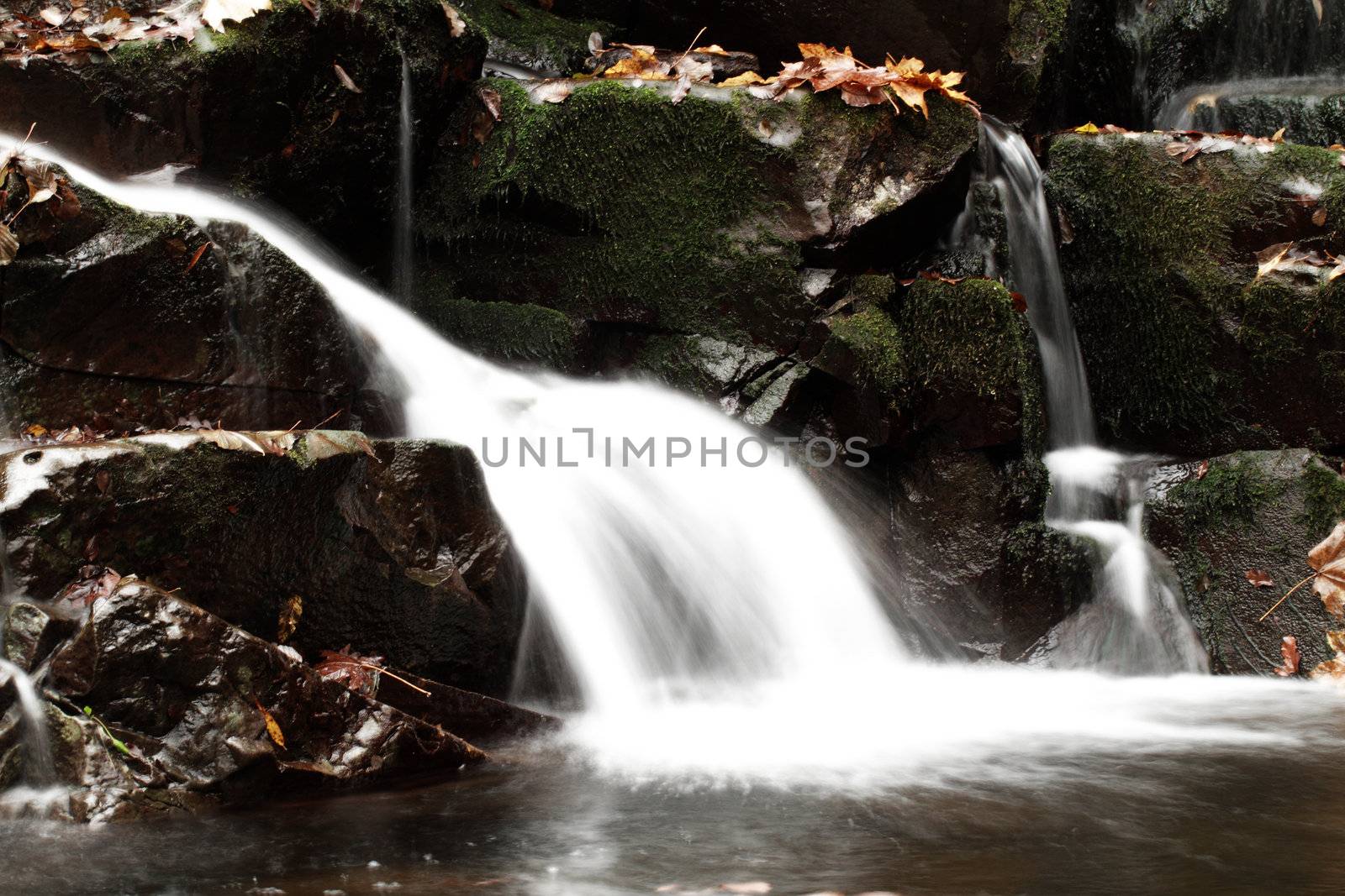 Waterfall in the autumn