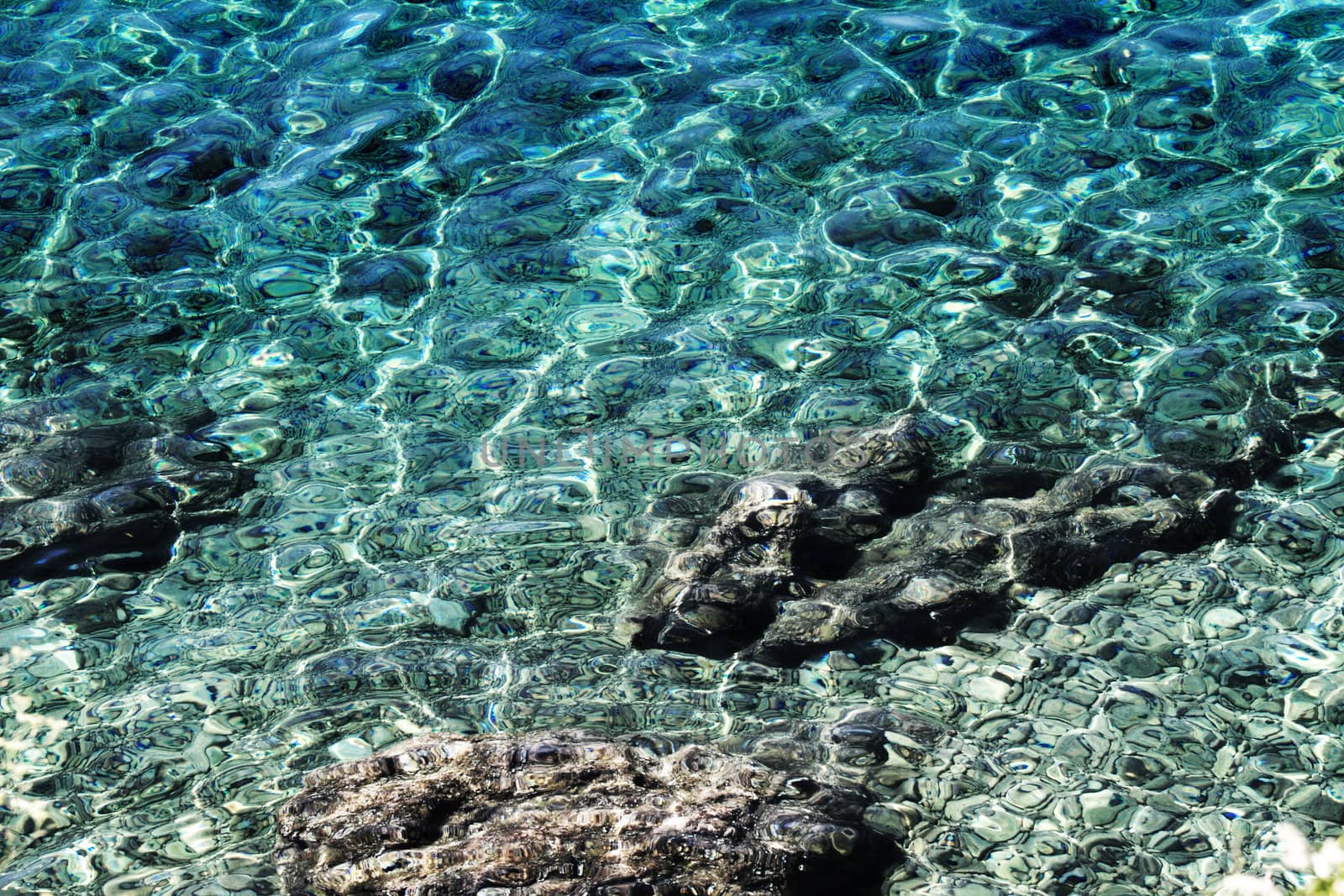 Beautiful dramatic sea water with waves