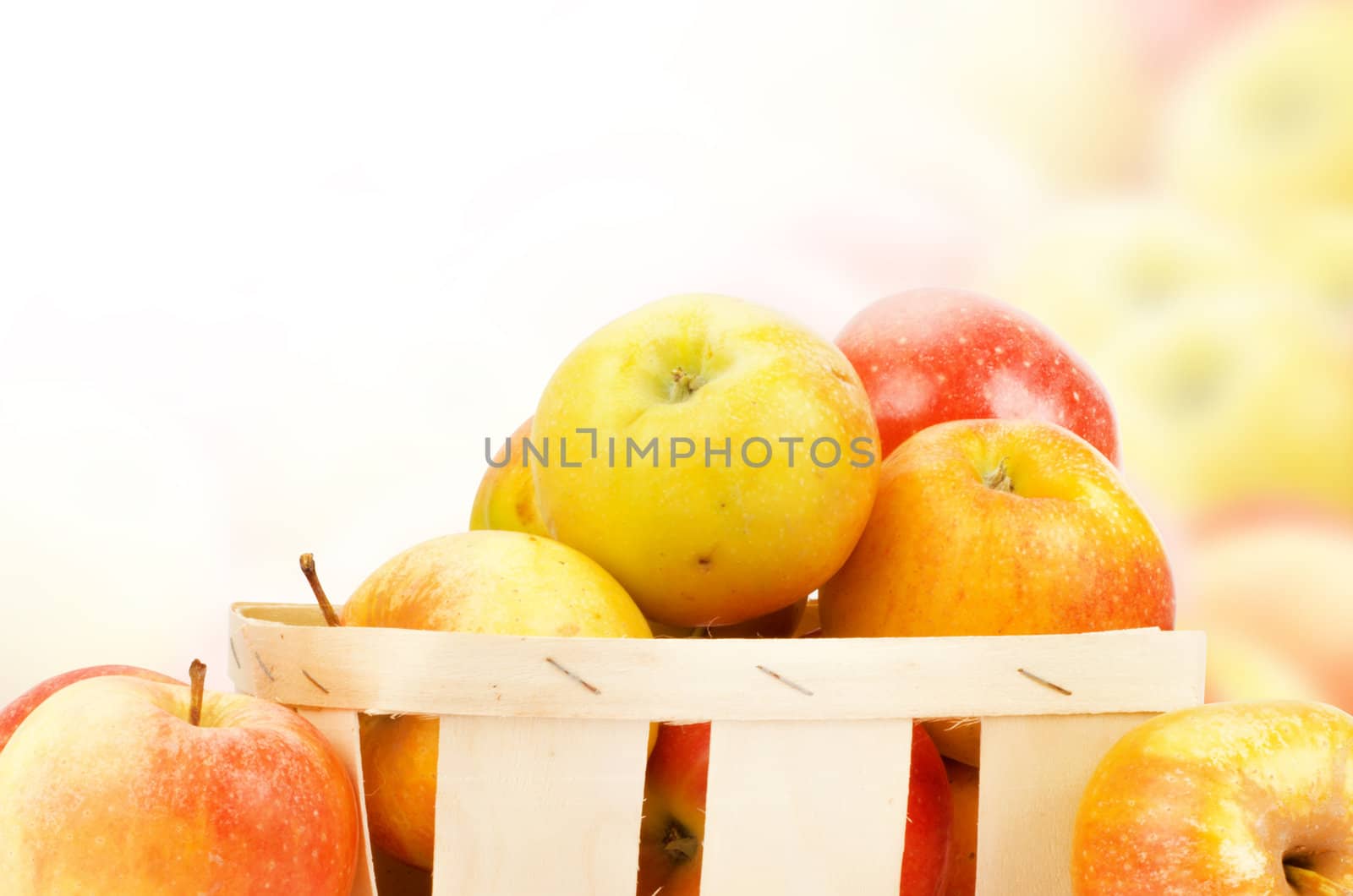 Fresh and colorful apples, selective focus